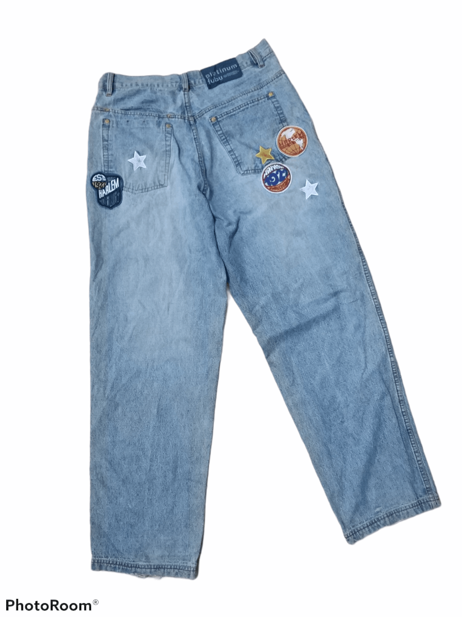 Fubu 🔥Vintage Patches Platinum Fubu Denim Pants Size US 33 - 3 Thumbnail