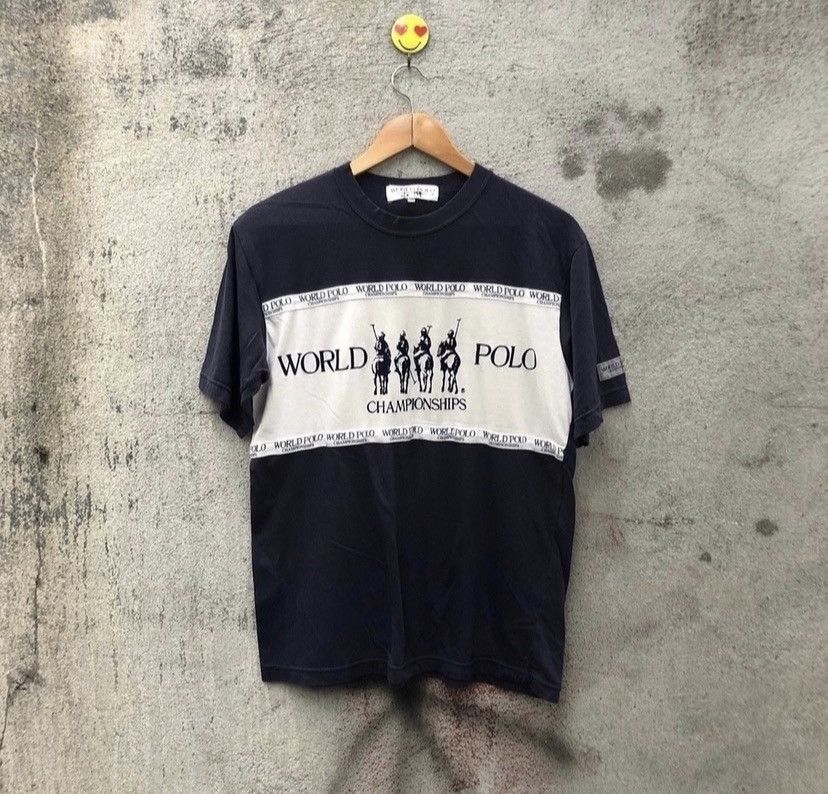Beverly Hills Polo Club Vintage 90s world polo championships tshirt big logo Size US L / EU 52-54 / 3 - 1 Thumbnail