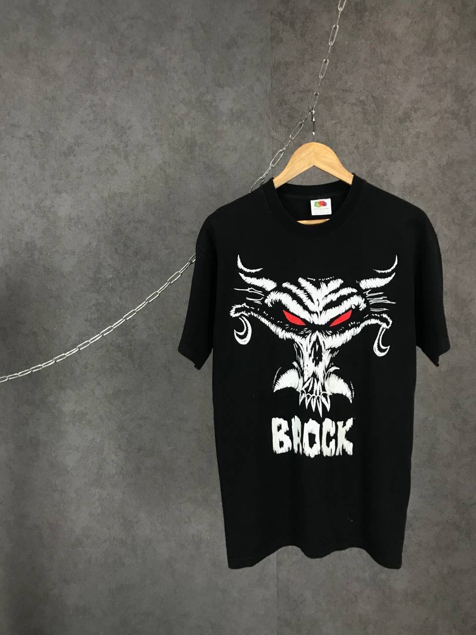 image of Brock Lesnar 2002 Vintage Wwe Wwf Overprinted Tee in Black, Men's (Size Medium)