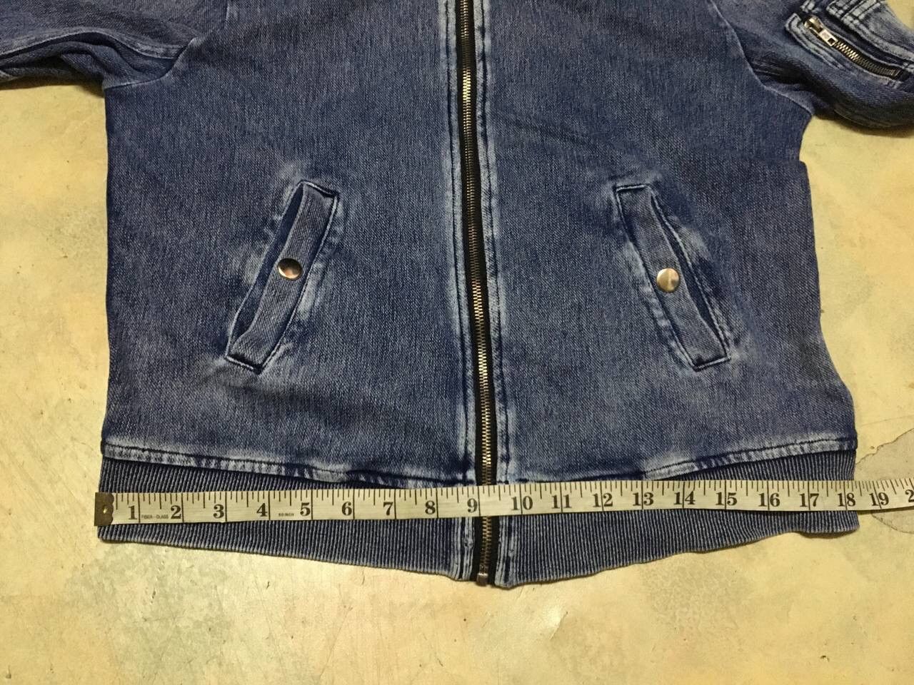 Japanese Brand Crazy Angel Denim Bomber Jacket Size US M / EU 48-50 / 2 - 7 Thumbnail