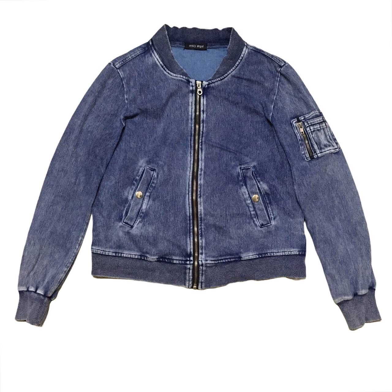 Crazy Angel Denim Bomber Jacket