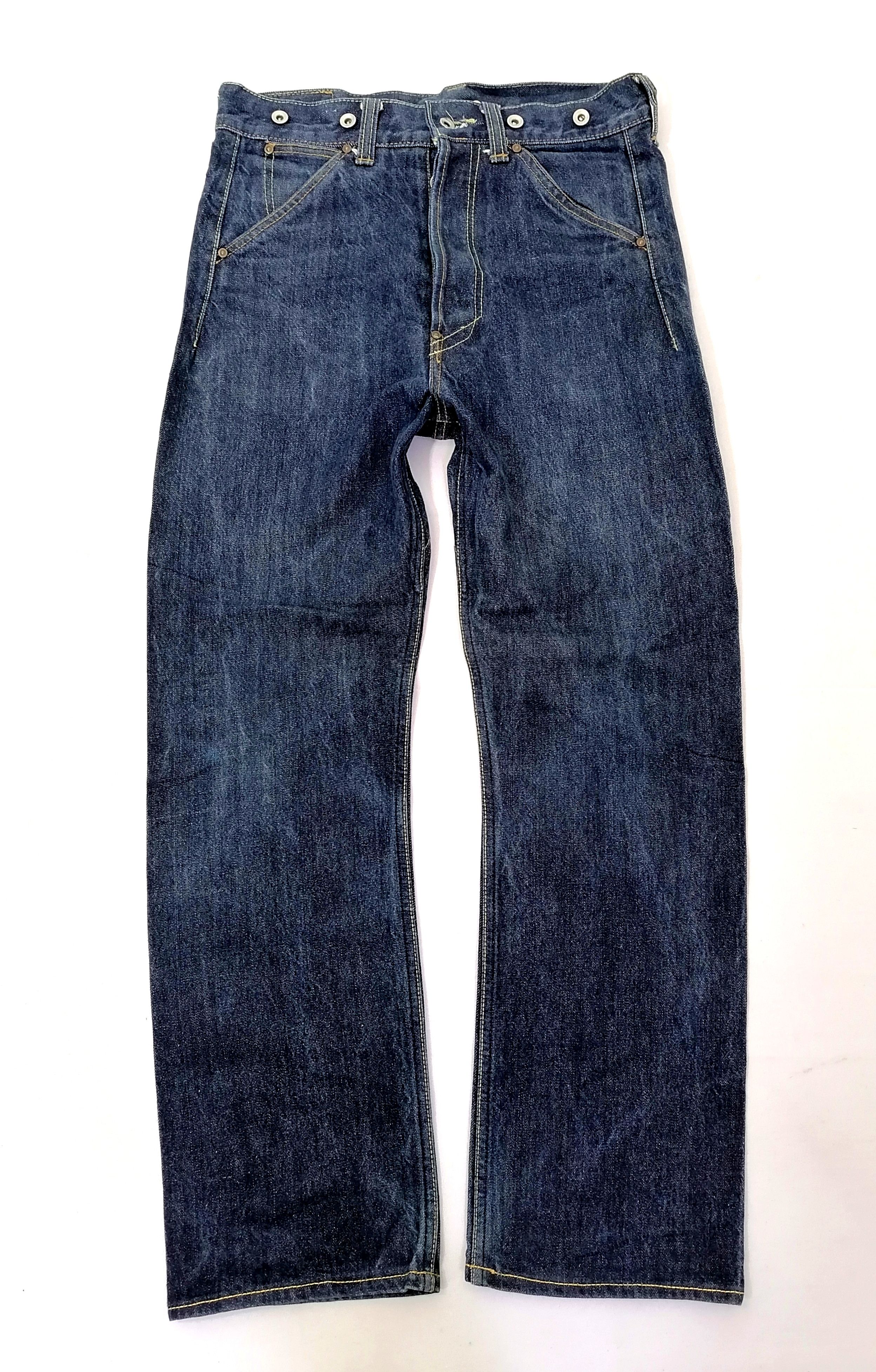 Japanese Brand Japan Brand Fly Button Denim Jeans Size US 31 - 1 Thumbnail