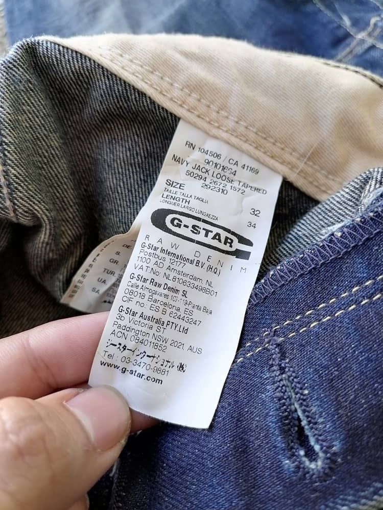 G-Star GStar Raw 3301 Fly Button Denim Jeans Size US 33 - 4 Thumbnail