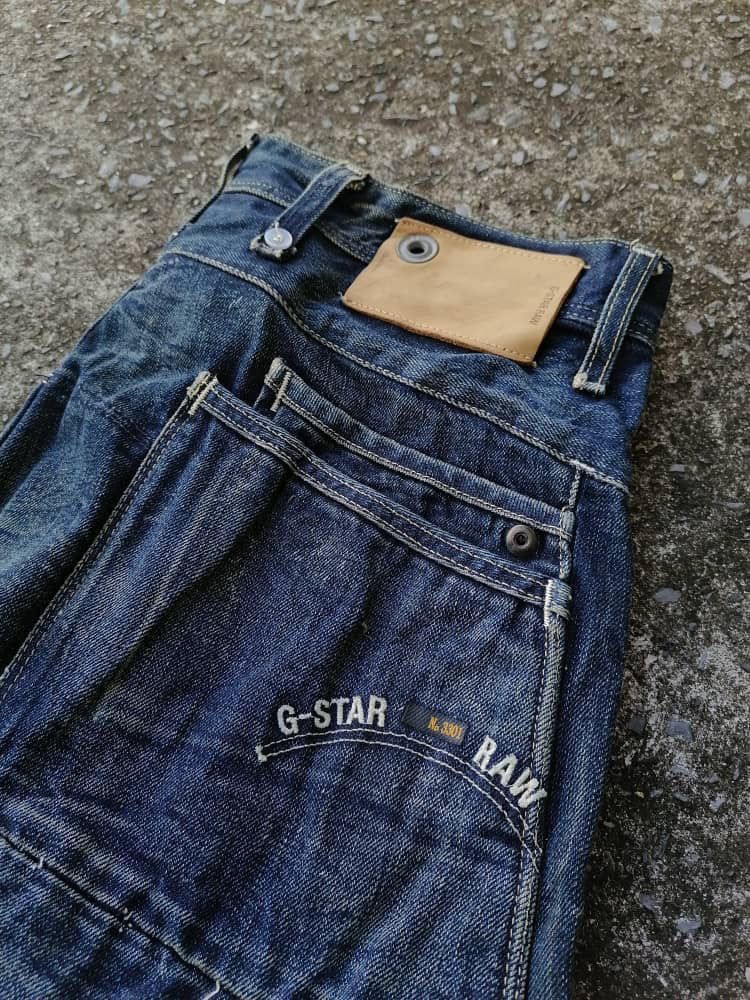 G-Star GStar Raw 3301 Fly Button Denim Jeans Size US 33 - 7 Thumbnail