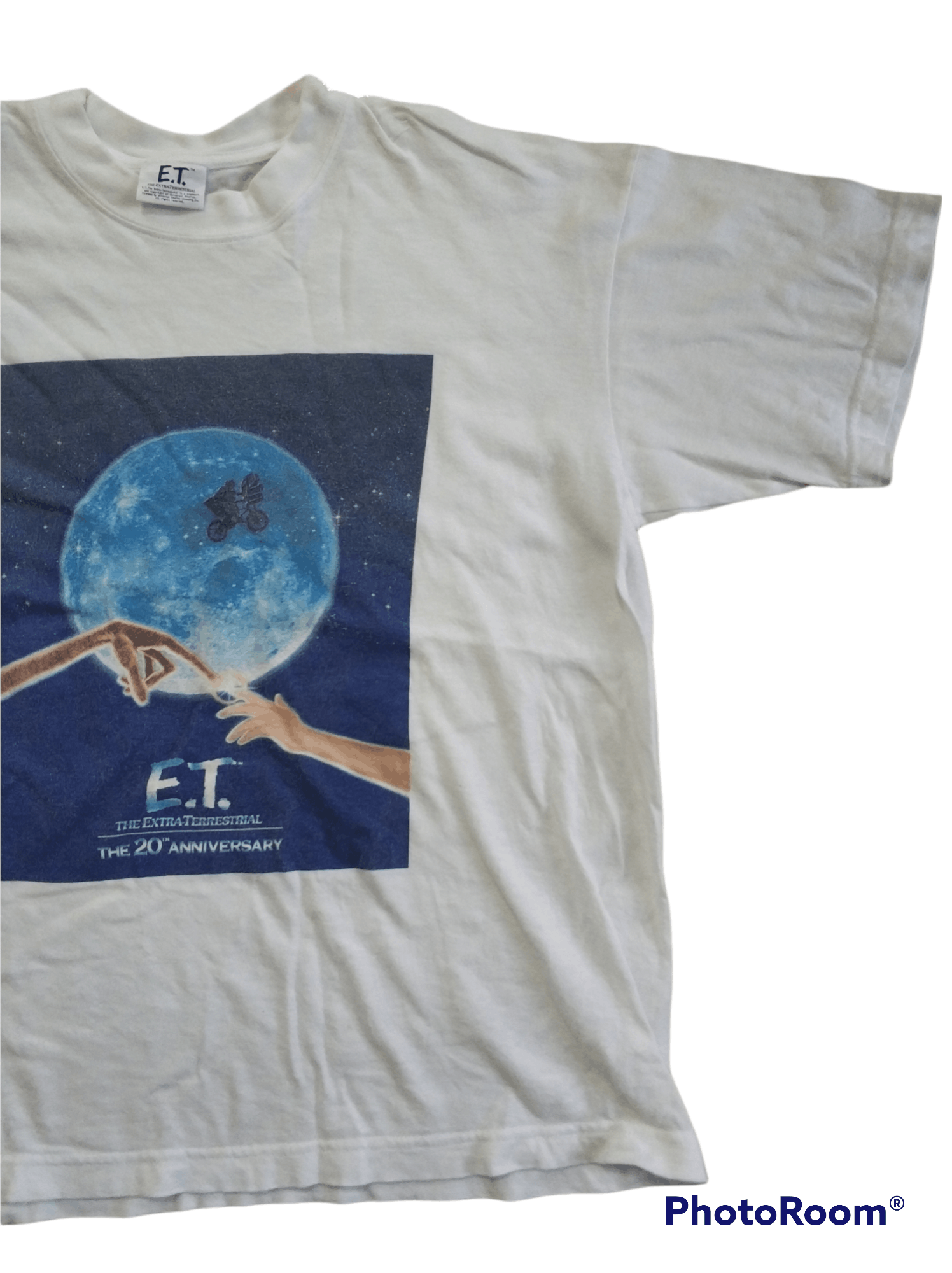 Universal Studios 🔥Very Rare Vintage ET 20th Anniversary White Tees Size US S / EU 44-46 / 1 - 2 Thumbnail