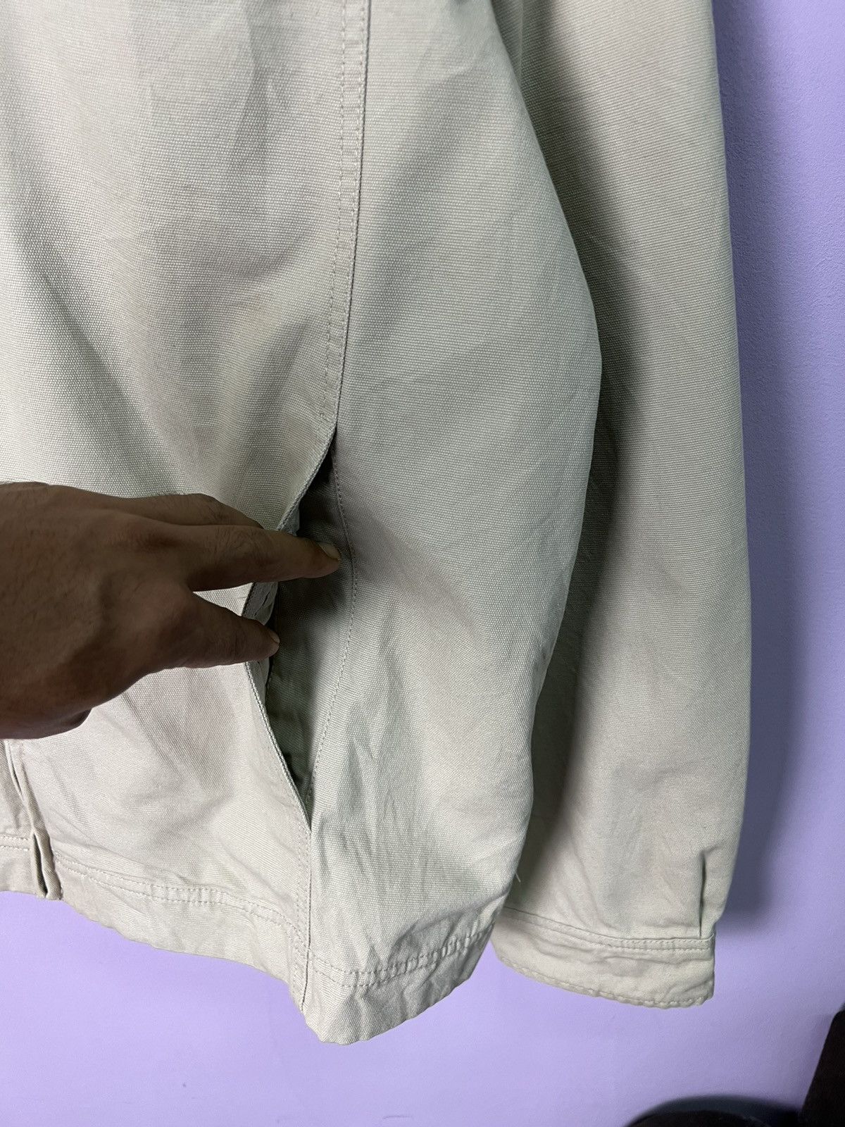 Eddie Bauer 🔥Eddie Bauer Khaki Zipper Chore Jacket Size US L / EU 52-54 / 3 - 11 Thumbnail