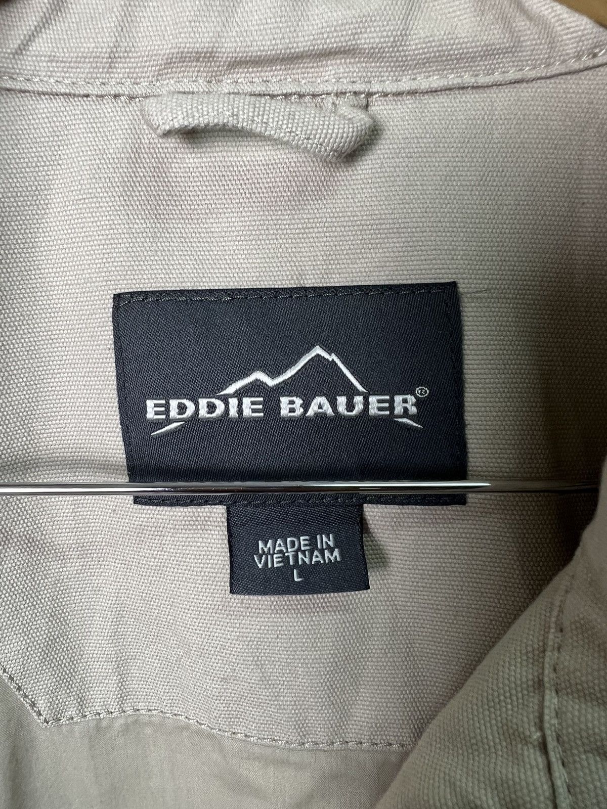 Eddie Bauer 🔥Eddie Bauer Khaki Zipper Chore Jacket Size US L / EU 52-54 / 3 - 14 Thumbnail
