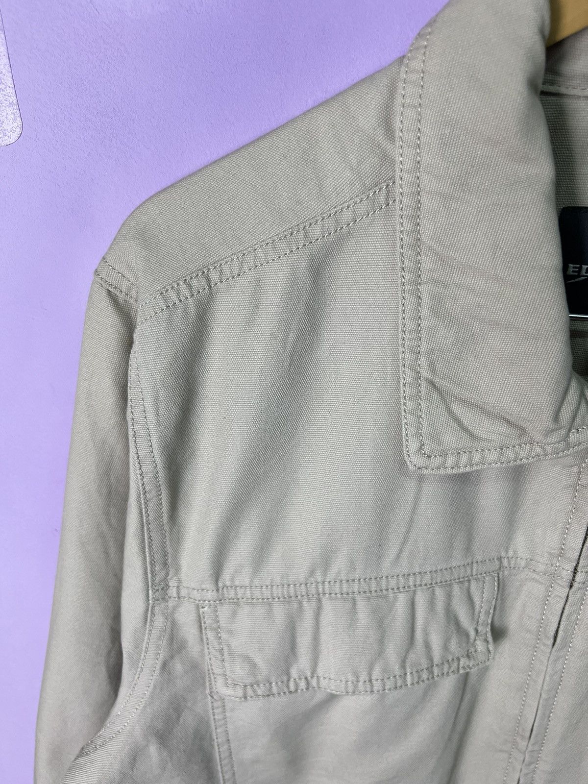 Eddie Bauer 🔥Eddie Bauer Khaki Zipper Chore Jacket Size US L / EU 52-54 / 3 - 9 Thumbnail