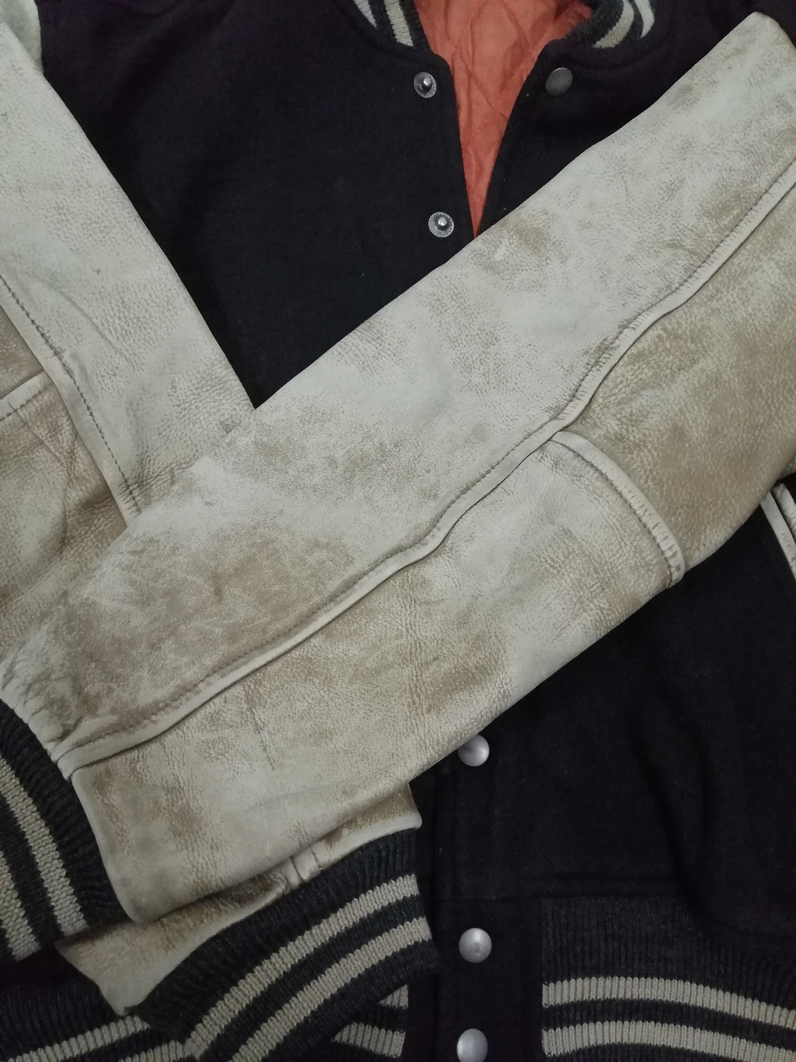 BIGI × yoshie inaba Vintage Wool Leather Letterman Varsity Jacket by BIGI Size US M / EU 48-50 / 2 - 11 Thumbnail