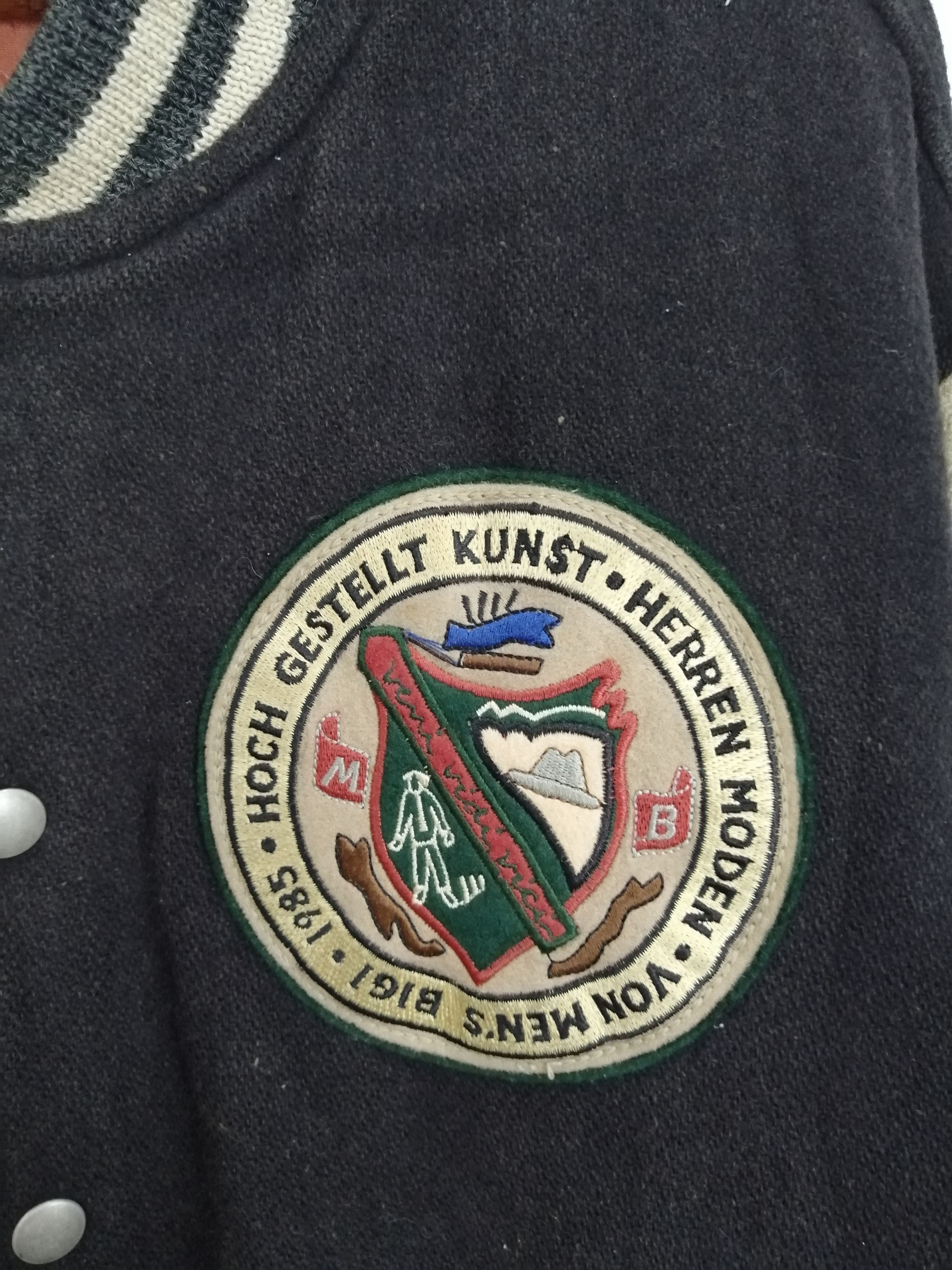 BIGI × yoshie inaba Vintage Wool Leather Letterman Varsity Jacket by BIGI Size US M / EU 48-50 / 2 - 7 Thumbnail