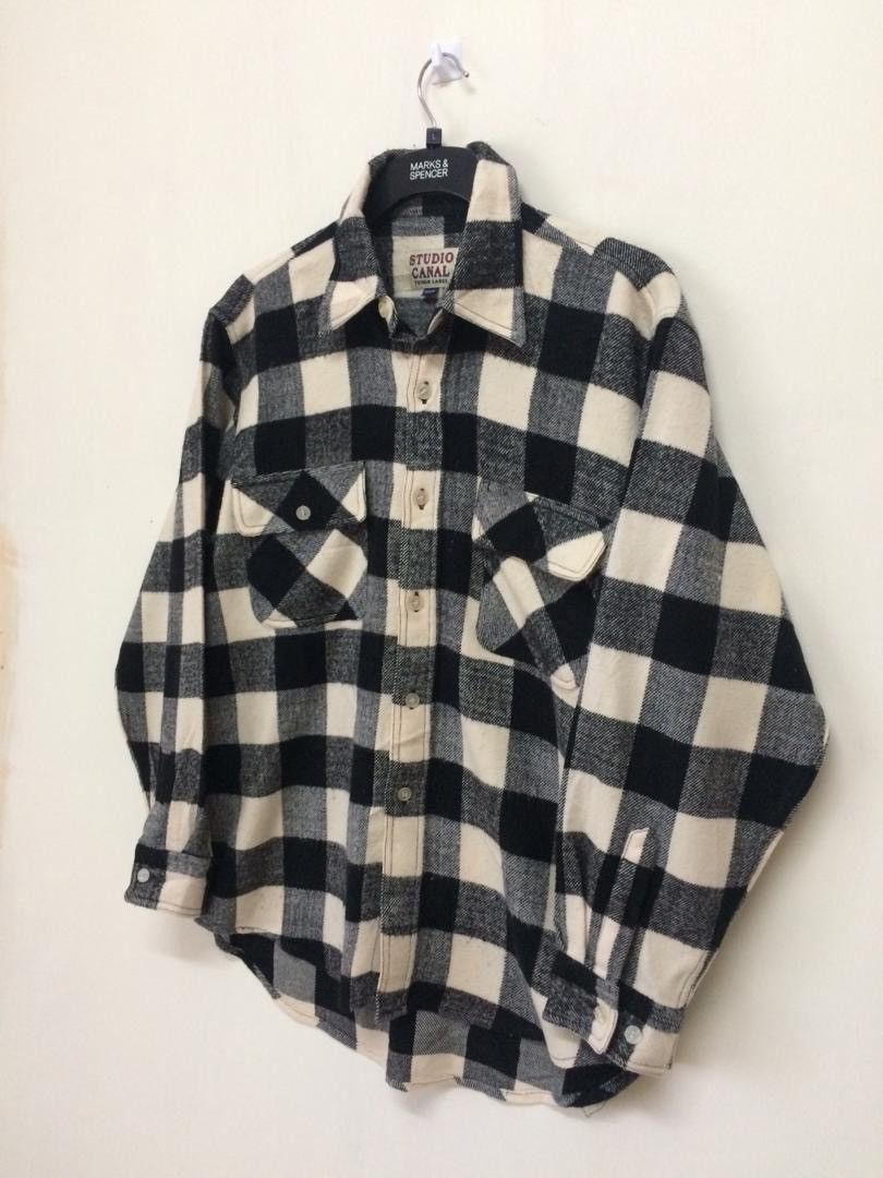 Japanese Brand GRAIL FITS STUDIO CANAL JAPANESE BRAND FLANNEL SHIRT Size US M / EU 48-50 / 2 - 2 Thumbnail