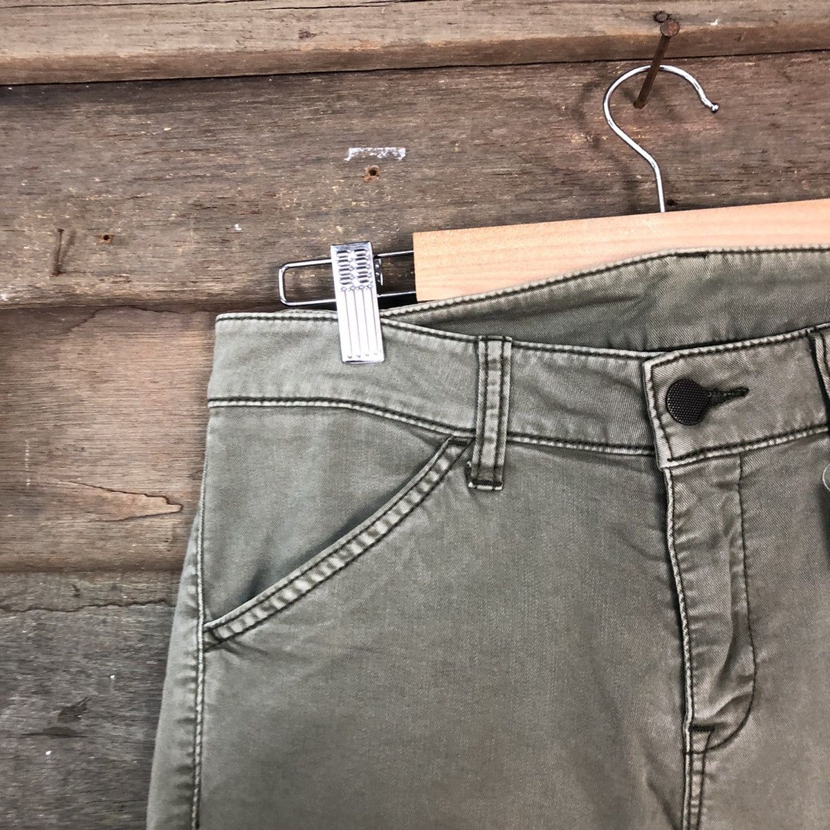 Faded Glory DLL Uniqlo faded Green Cargo Multipocket Pants #1531 Size 27" / US 4 / IT 40 - 6 Thumbnail