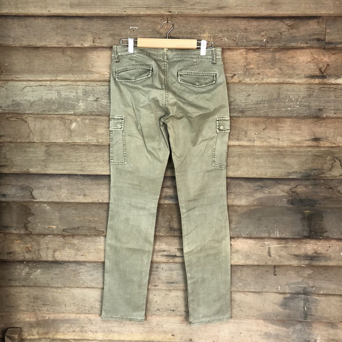Faded Glory DLL Uniqlo faded Green Cargo Multipocket Pants #1531 Size 27" / US 4 / IT 40 - 9 Thumbnail