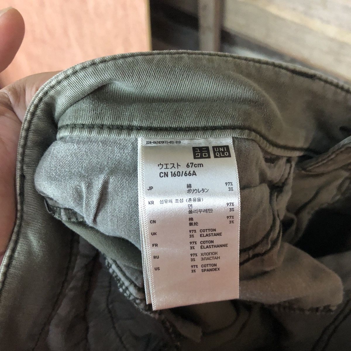 Faded Glory DLL Uniqlo faded Green Cargo Multipocket Pants #1531 Size 27" / US 4 / IT 40 - 14 Thumbnail