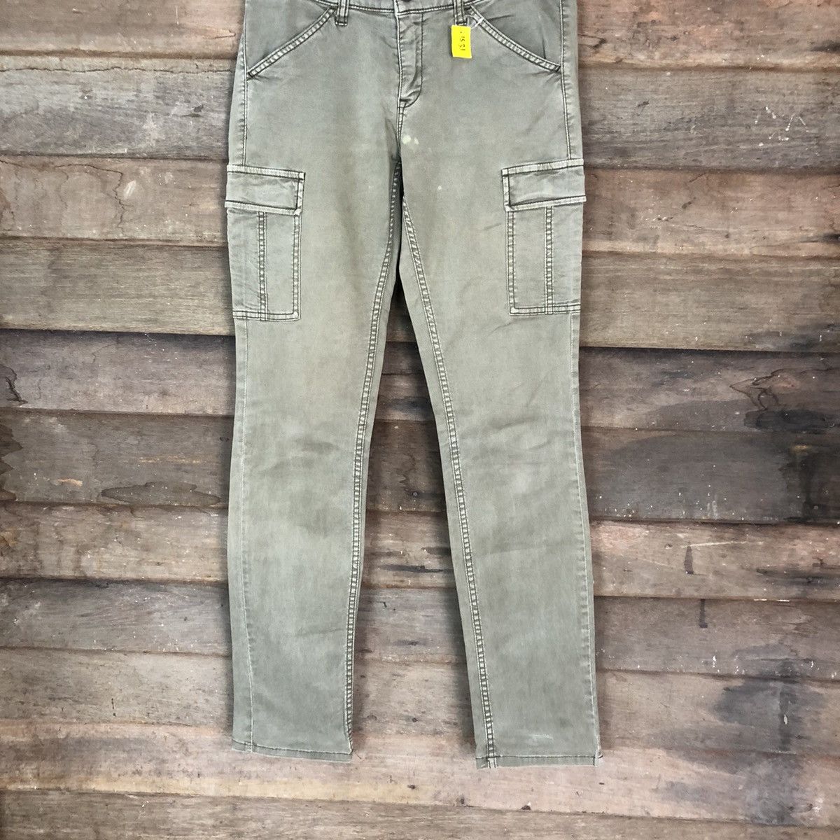 Faded Glory DLL Uniqlo faded Green Cargo Multipocket Pants #1531 Size 27" / US 4 / IT 40 - 3 Thumbnail
