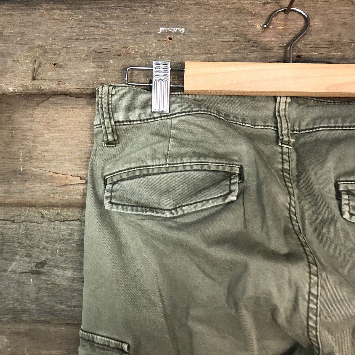 Faded Glory DLL Uniqlo faded Green Cargo Multipocket Pants #1531 Size 27" / US 4 / IT 40 - 12 Thumbnail