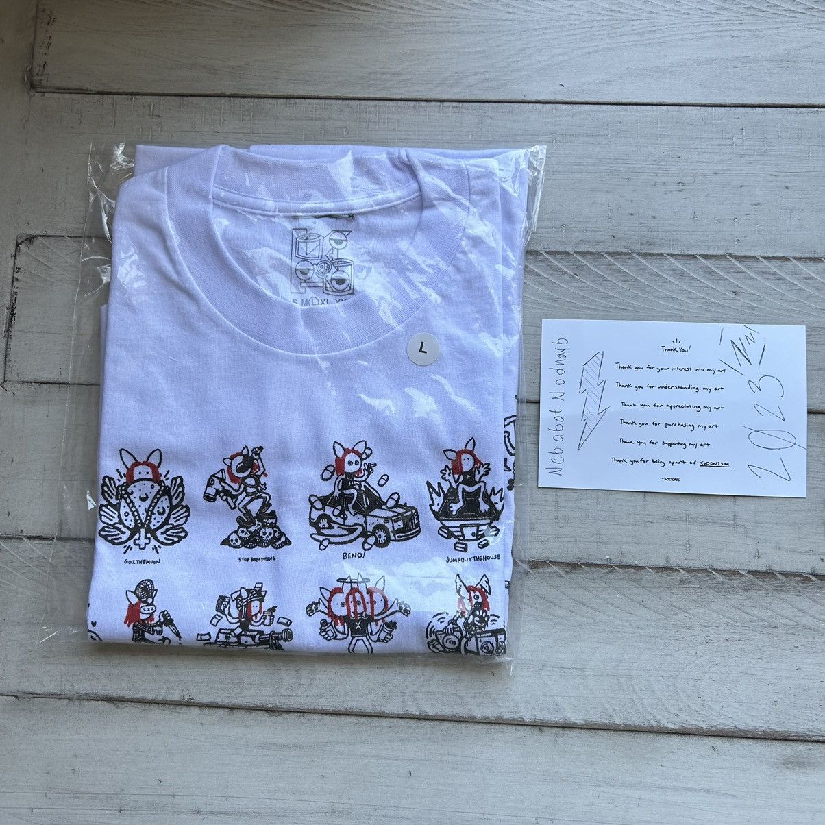 Kodone PLAYBOi CARTi WHOLE LOTTA RED TRACKLiST TEE WHiTE Size US L / EU 52-54 / 3 - 6 Thumbnail