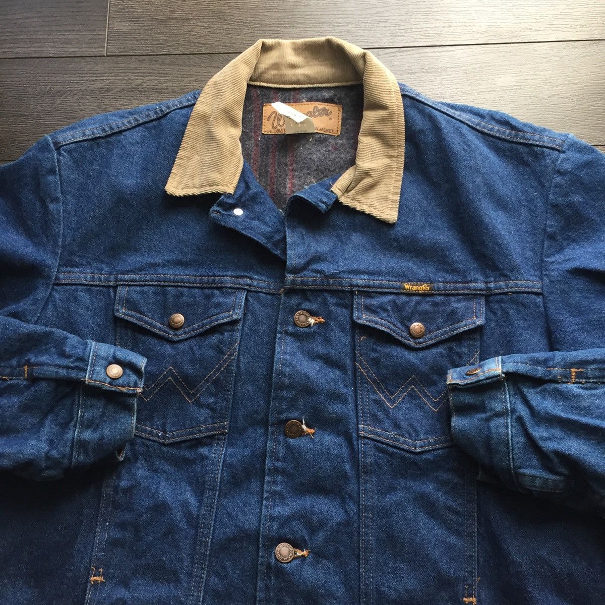 Vintage × Wrangler Vintage 80’s Wrangler Western Blanket Lined Denim Jacket Size US XL / EU 56 / 4 - 3 Thumbnail