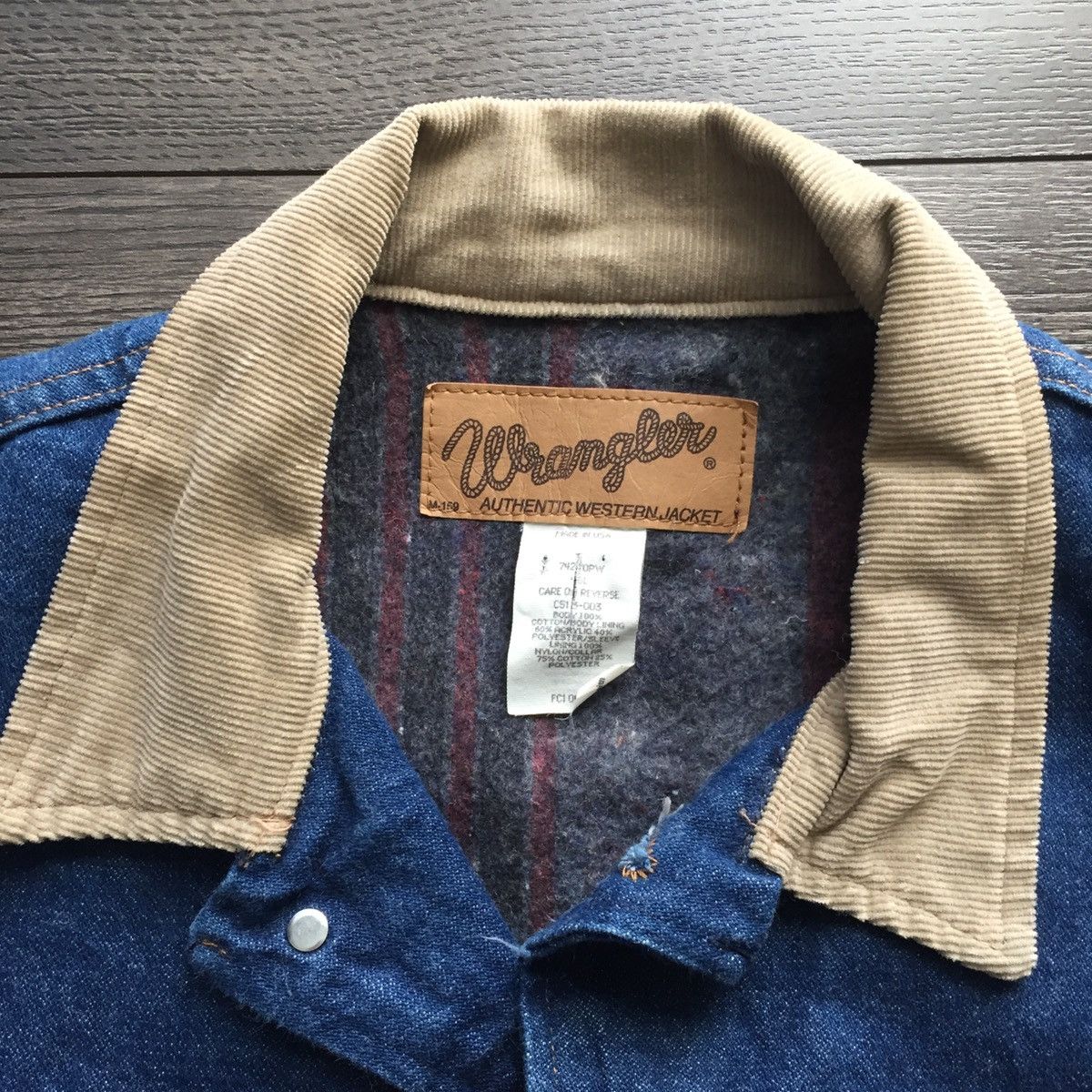 Vintage × Wrangler Vintage 80’s Wrangler Western Blanket Lined Denim Jacket Size US XL / EU 56 / 4 - 6 Thumbnail