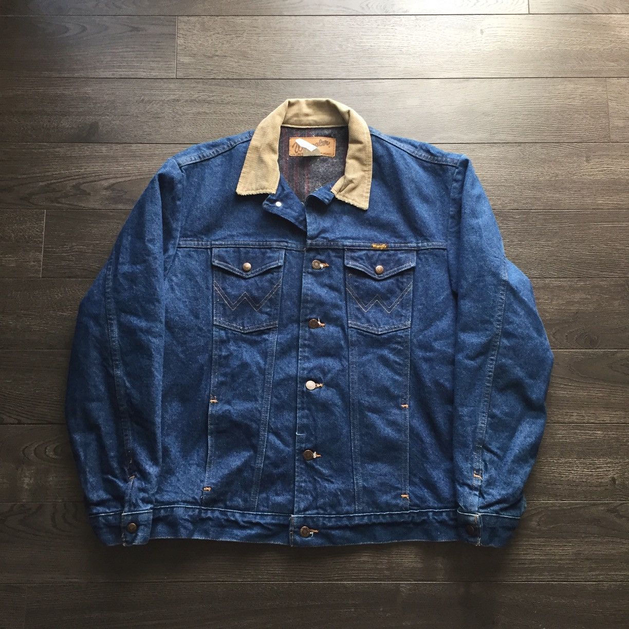 Vintage × Wrangler Vintage 80’s Wrangler Western Blanket Lined Denim Jacket Size US XL / EU 56 / 4 - 1 Thumbnail