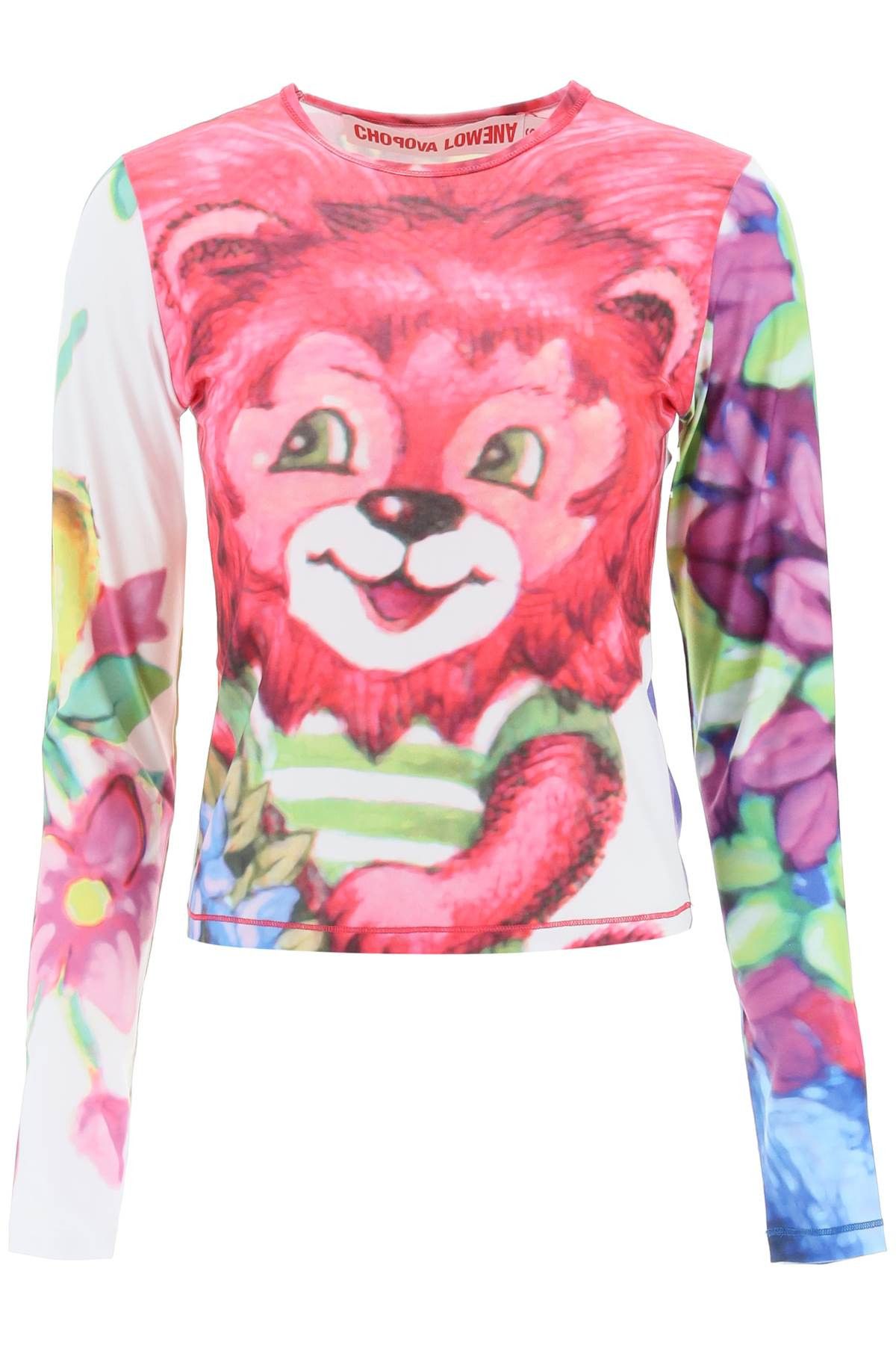 image of Chopova Lowena Printed Long Sleeve Top in Mixed Colours, Women's (Size Small)