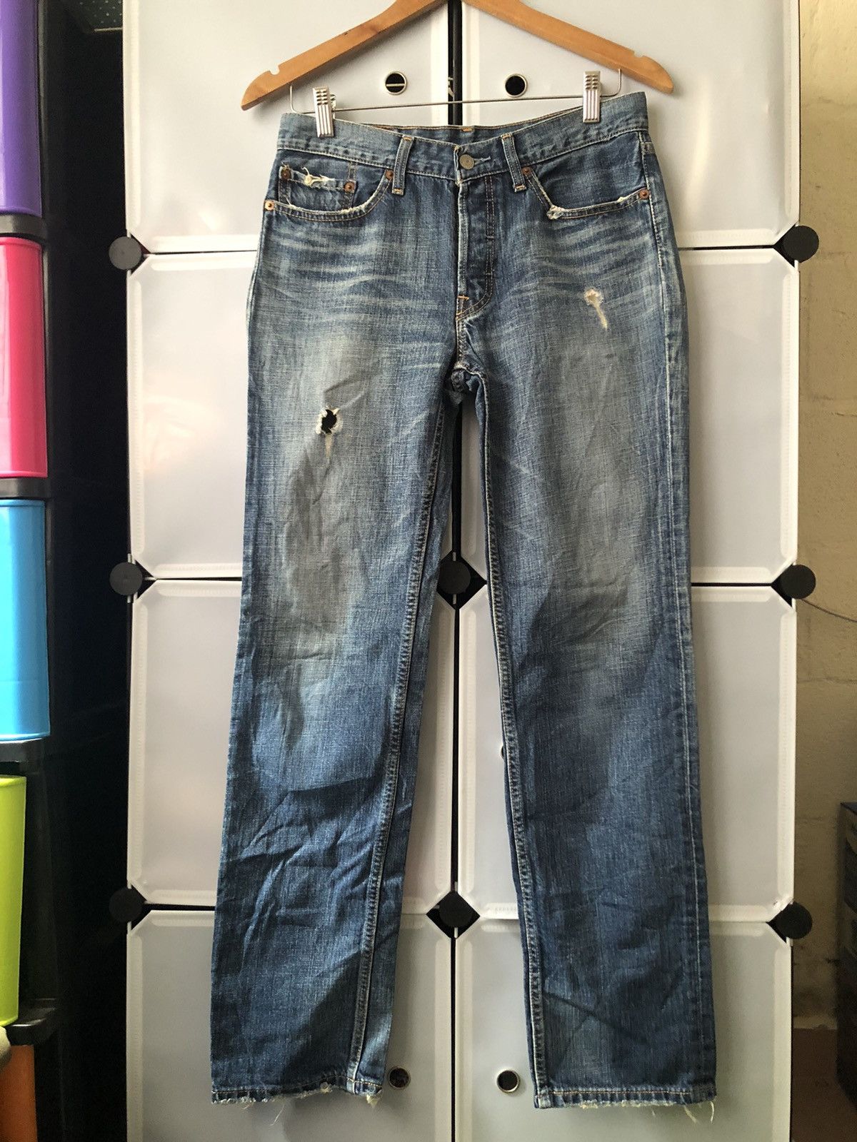 Levi's Vintage levis 501 distressed denim Size US 29 - 1 Thumbnail