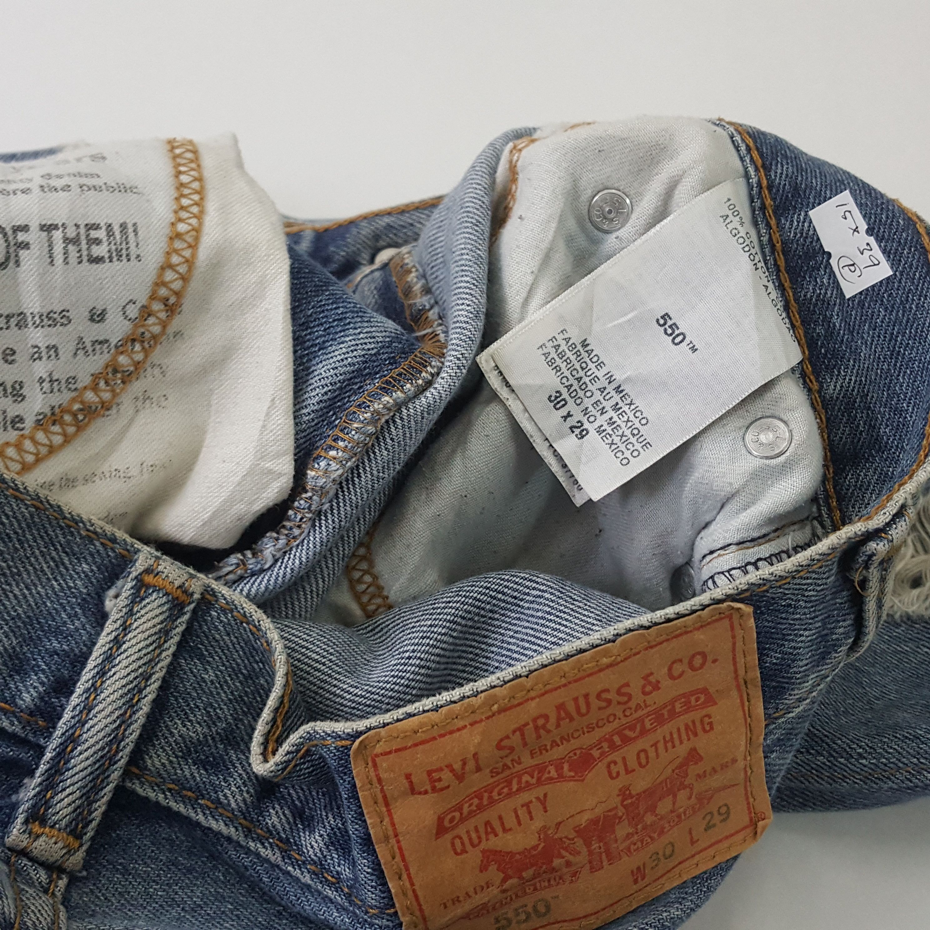 Levi's Vintage Clothing Vintage Levi's 550 Distress Denim Kurt Cobain style pants Size US 30 / EU 46 - 19 Thumbnail
