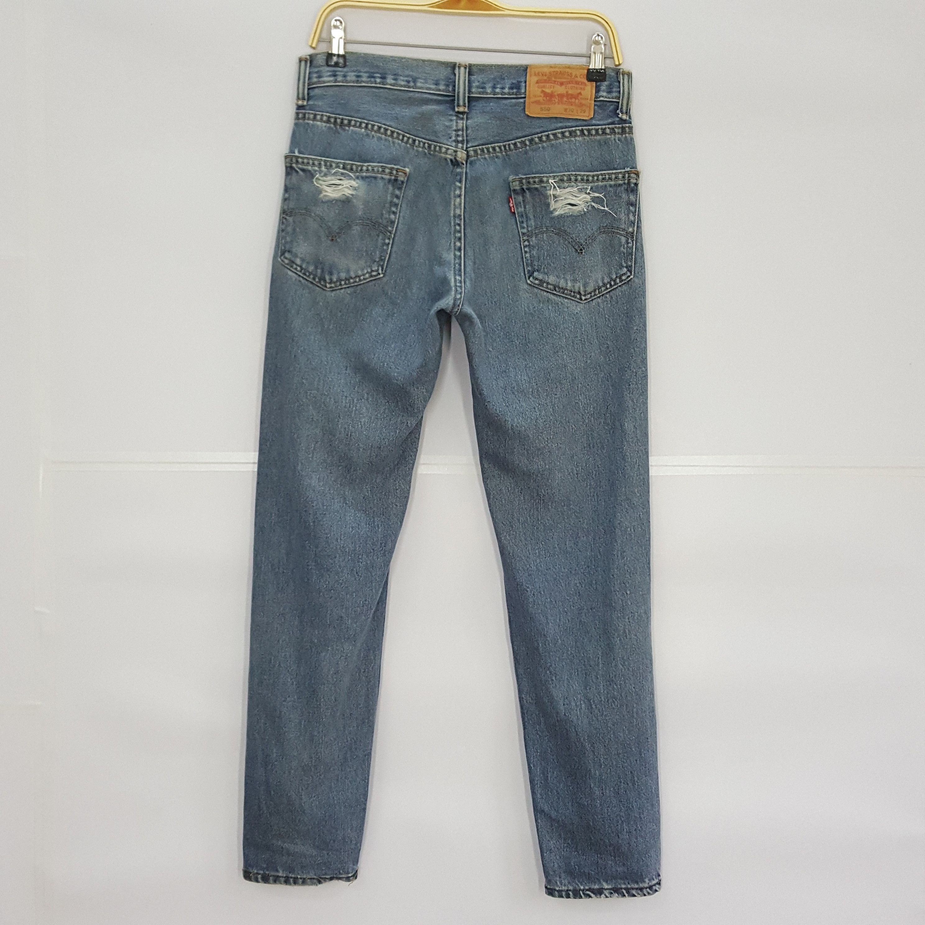 Levi's Vintage Clothing Vintage Levi's 550 Distress Denim Kurt Cobain style pants Size US 30 / EU 46 - 4 Thumbnail