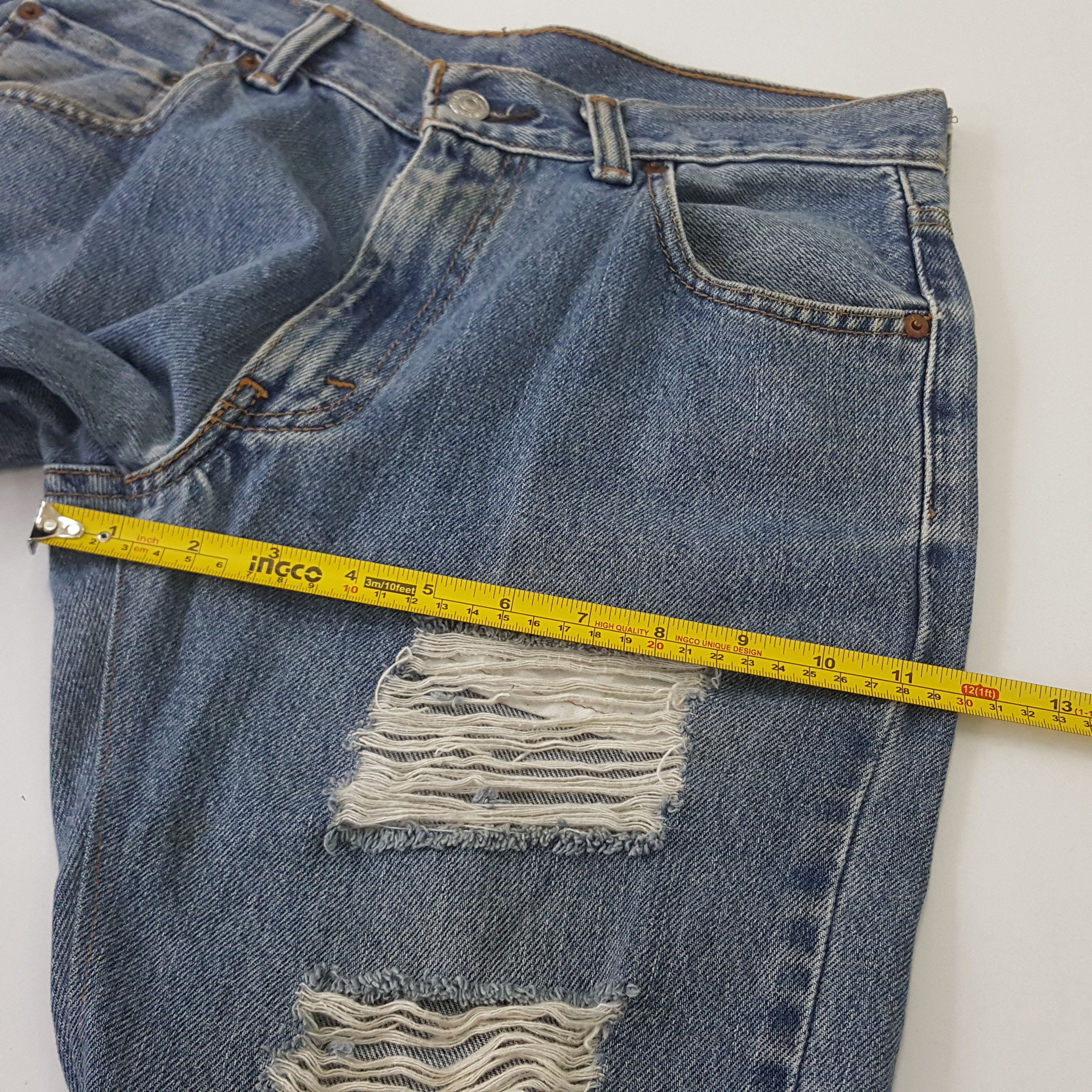 Levi's Vintage Clothing Vintage Levi's 550 Distress Denim Kurt Cobain style pants Size US 30 / EU 46 - 14 Thumbnail