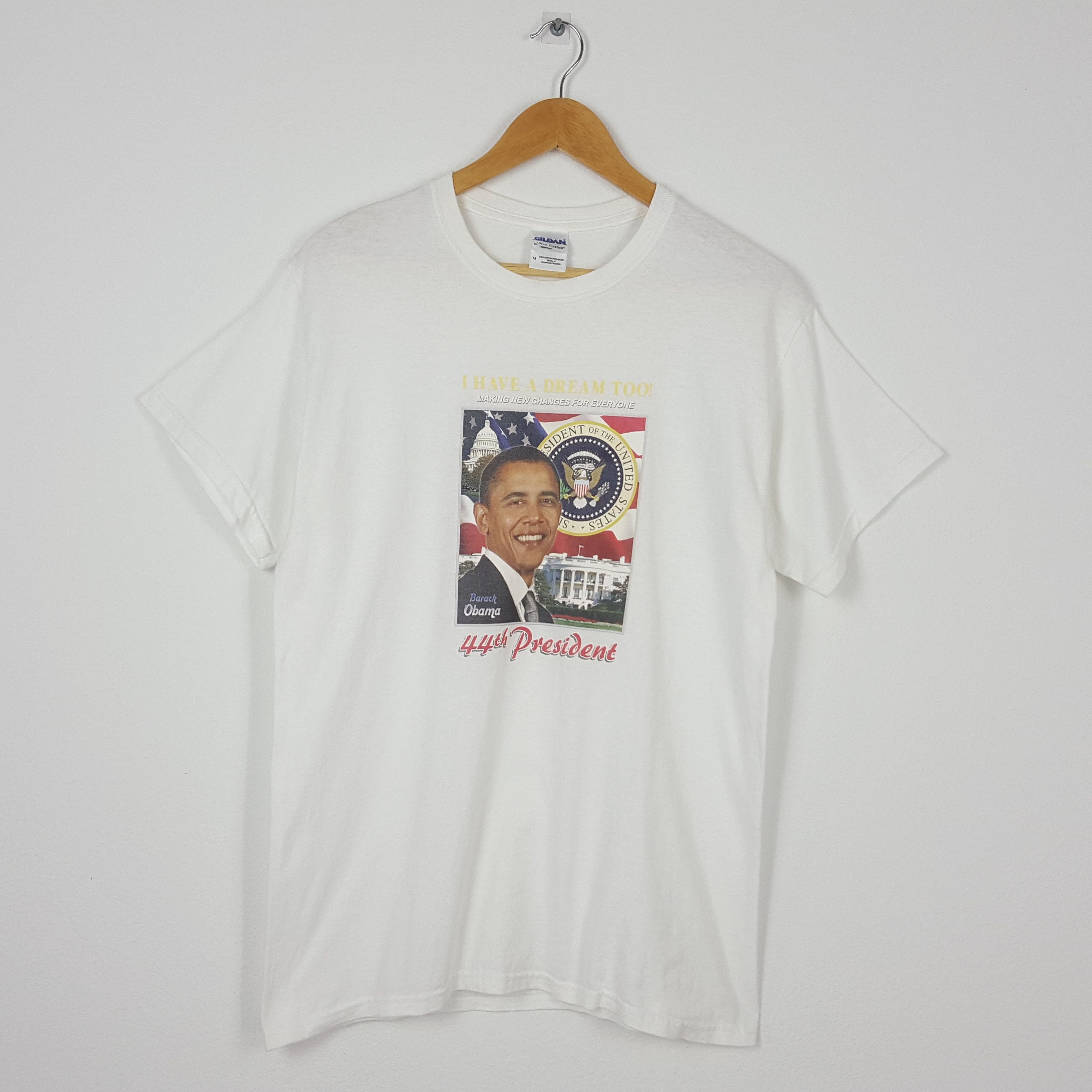 Vintage Vintage Obama American President rap tees t-shirt Size US M / EU 48-50 / 2 - 1 Thumbnail