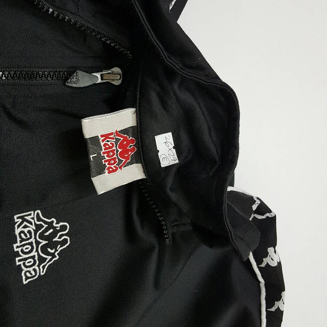 Kappa × Vintage Vintage Kappa stripe design big logo black sweaters jacket Size US L / EU 52-54 / 3 - 4 Thumbnail