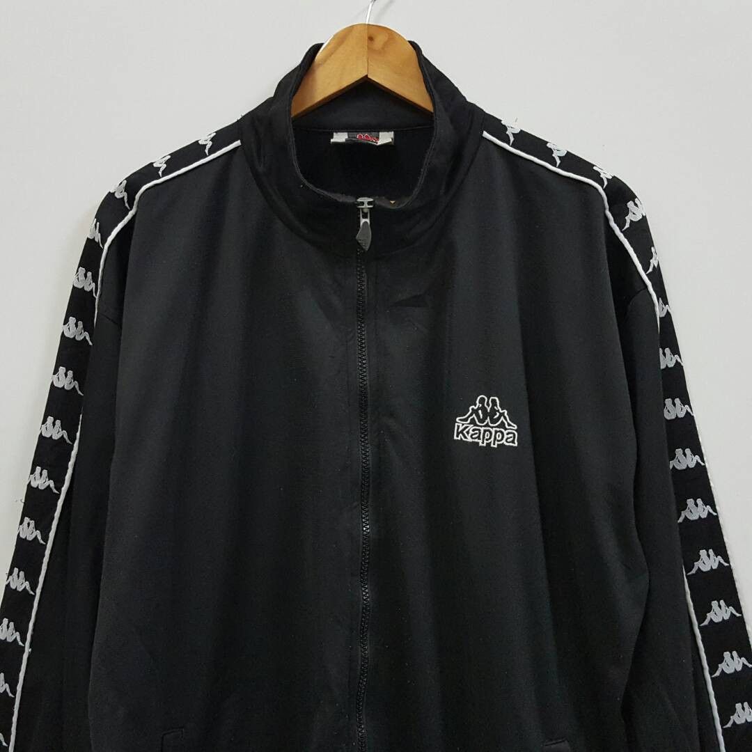 Kappa × Vintage Vintage Kappa stripe design big logo black sweaters jacket Size US L / EU 52-54 / 3 - 2 Thumbnail