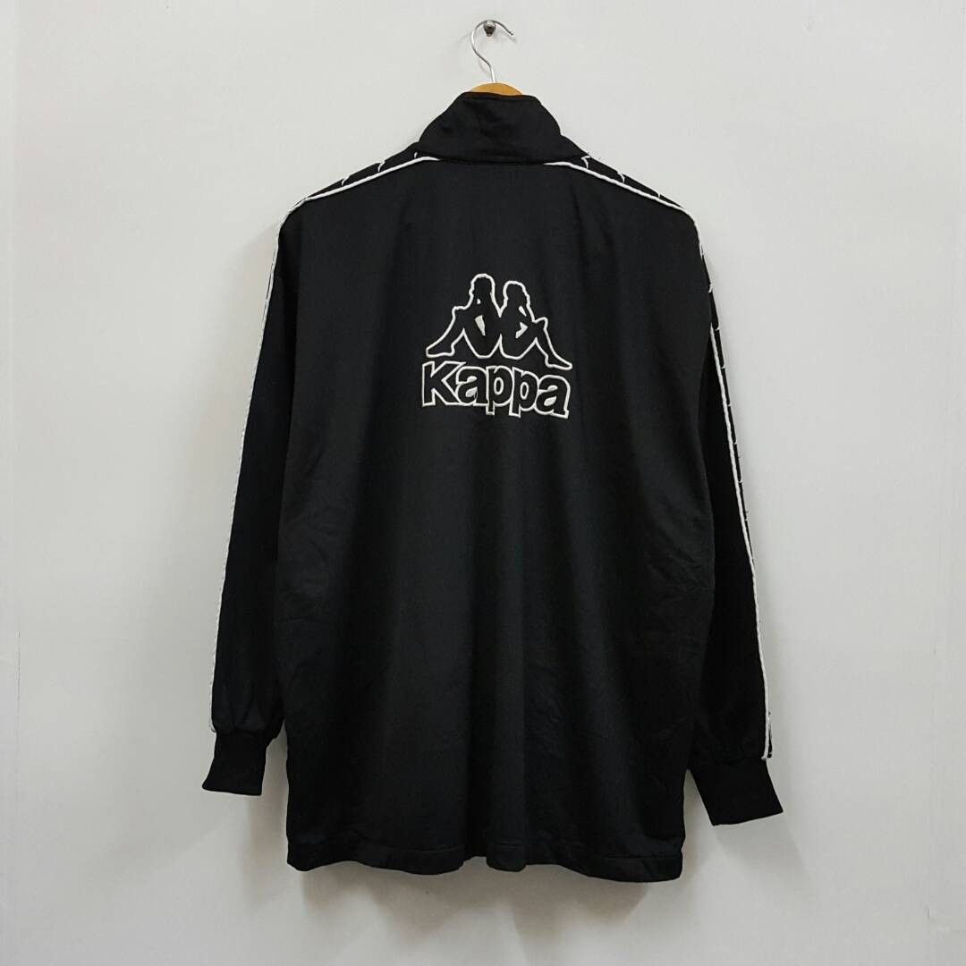 Kappa × Vintage Vintage Kappa stripe design big logo black sweaters jacket Size US L / EU 52-54 / 3 - 3 Thumbnail