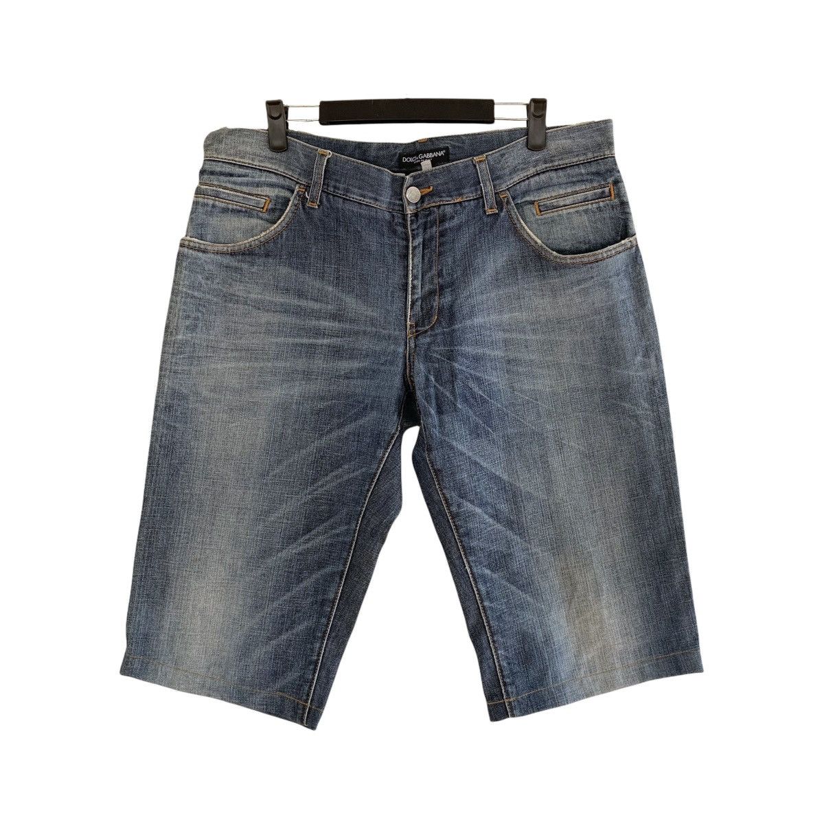 image of Dolce Gabbana Short Denim Pant in Blue Denim, Men's (Size 36)