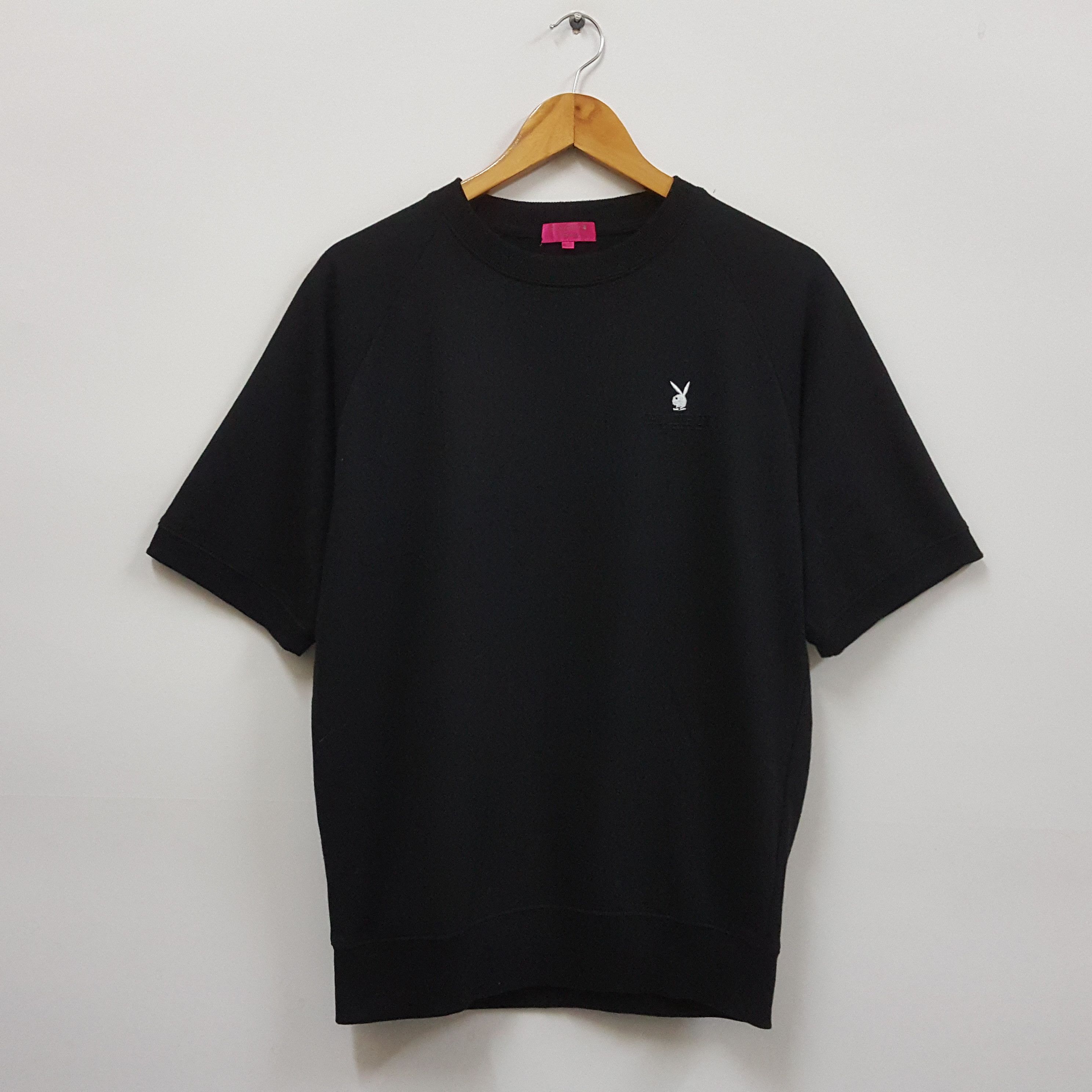 Playboy × Vintage Vintage PLAY BOY nice design black sweatshirt t-shirt Size US L / EU 52-54 / 3 - 3 Thumbnail