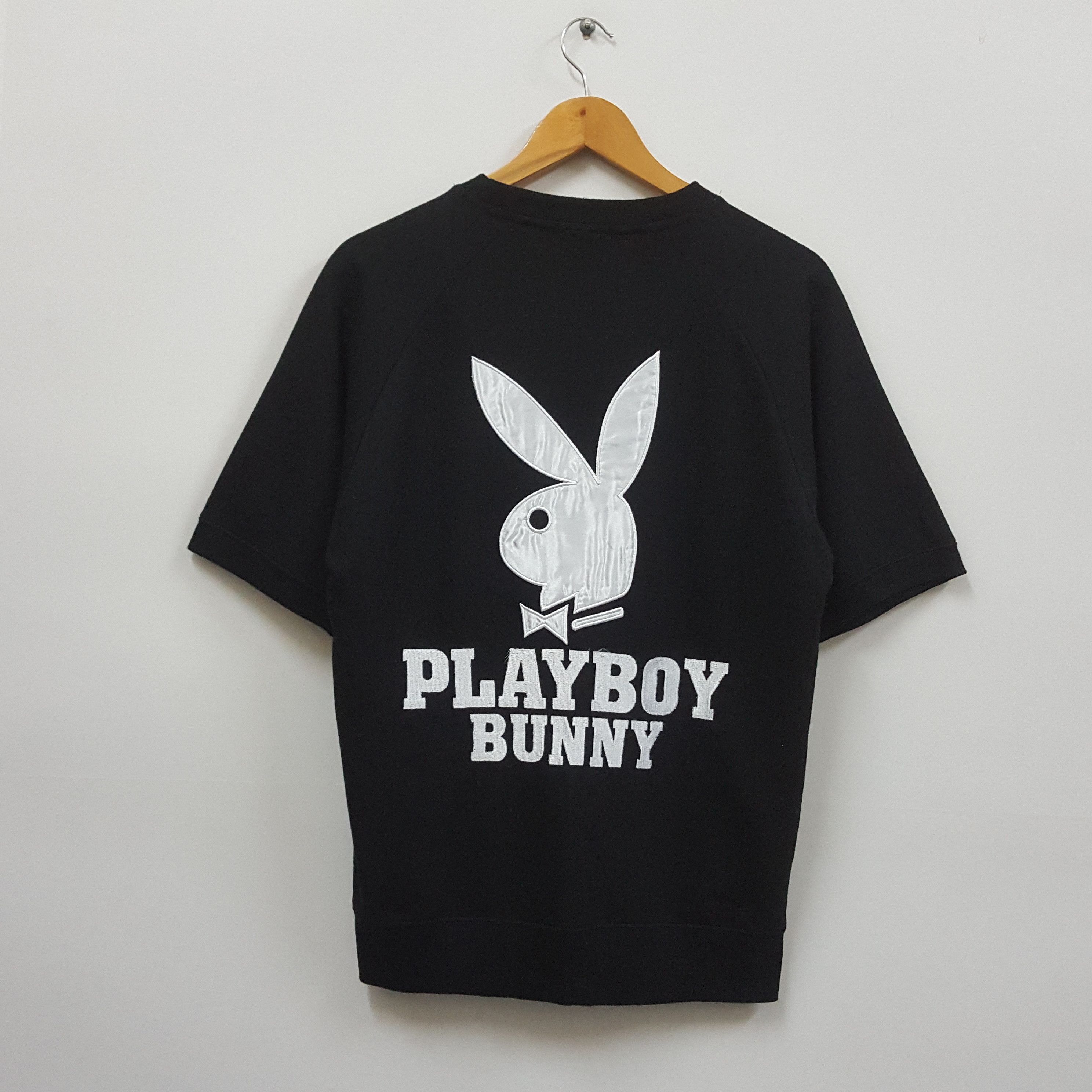 Playboy × Vintage Vintage PLAY BOY nice design black sweatshirt t-shirt Size US L / EU 52-54 / 3 - 1 Thumbnail