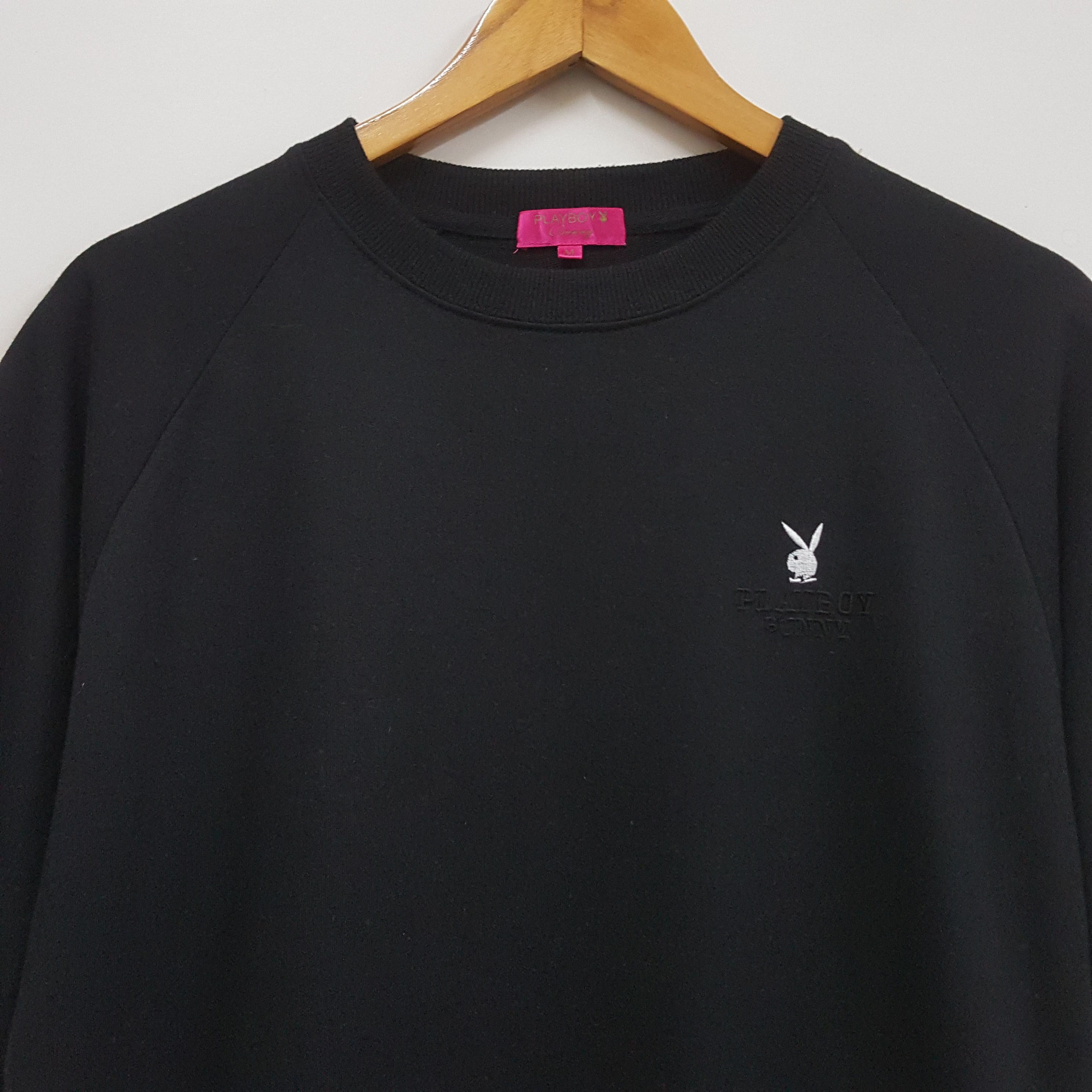 Playboy × Vintage Vintage PLAY BOY nice design black sweatshirt t-shirt Size US L / EU 52-54 / 3 - 4 Thumbnail