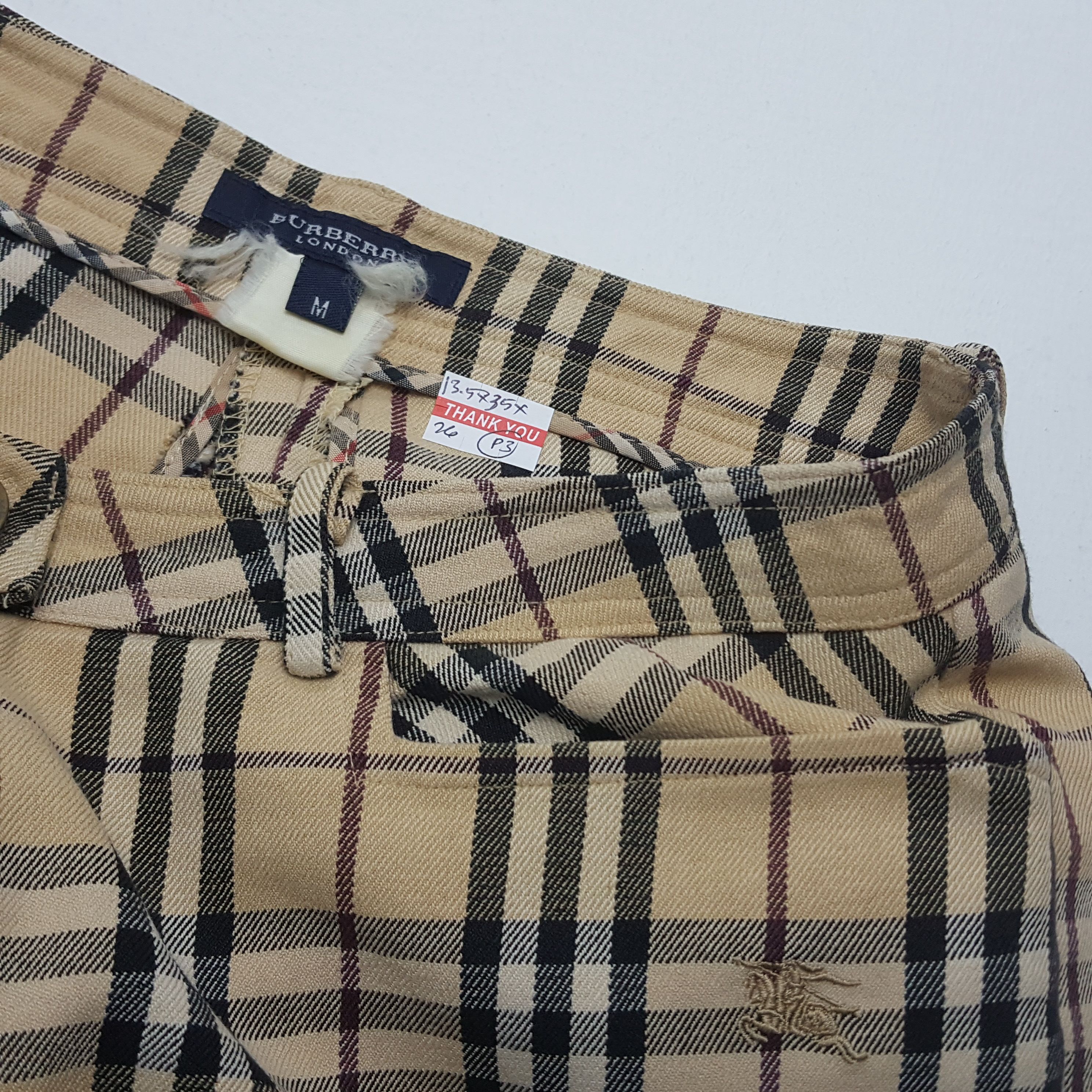 Burberry × Vintage Vintage BURBERRY Nova Check Trousers Pants Size US 27 - 10 Thumbnail