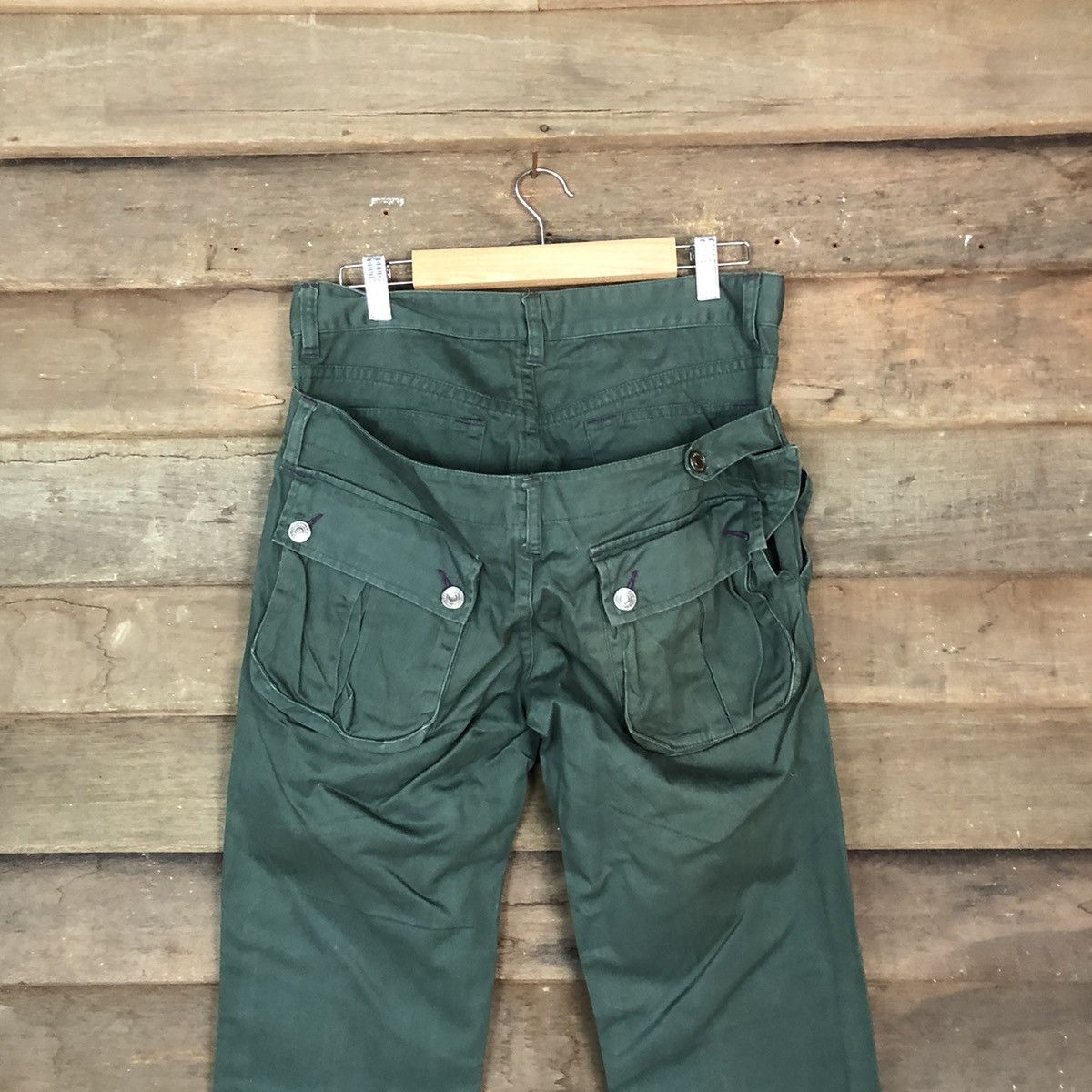 Japanese Brand DLL Euphuistic Double Waist Cargo Multipocket Pants #1538 Size US 30 / EU 46 - 8 Thumbnail