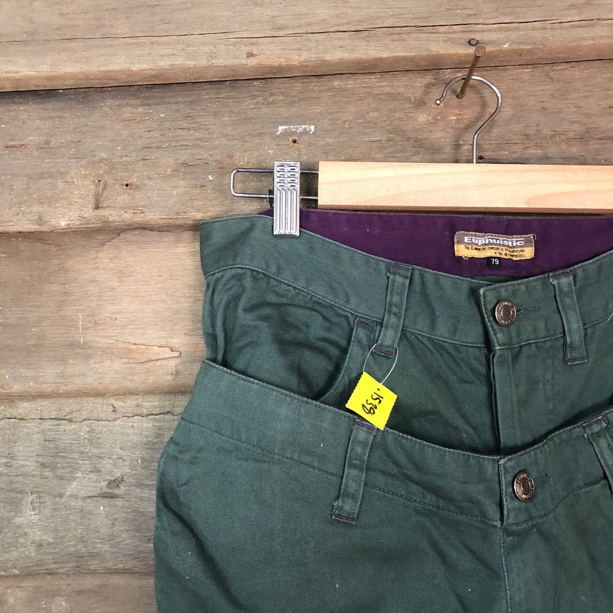 Japanese Brand DLL Euphuistic Double Waist Cargo Multipocket Pants #1538 Size US 30 / EU 46 - 4 Thumbnail