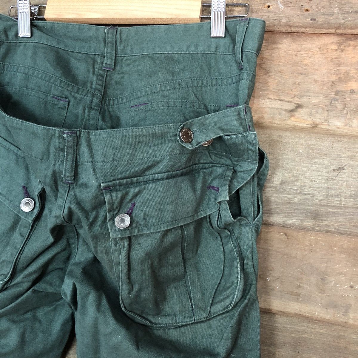 Japanese Brand DLL Euphuistic Double Waist Cargo Multipocket Pants #1538 Size US 30 / EU 46 - 11 Thumbnail