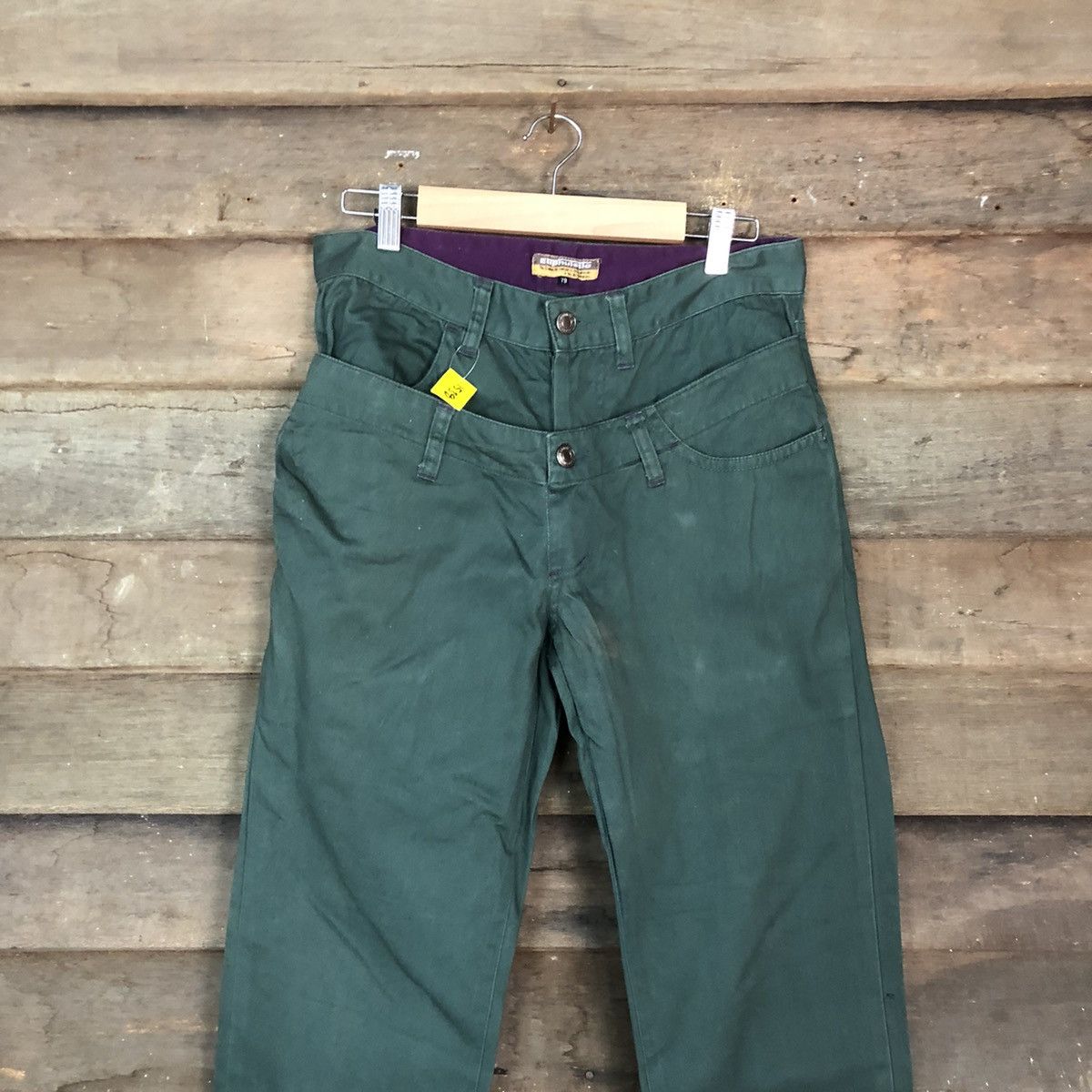 Japanese Brand DLL Euphuistic Double Waist Cargo Multipocket Pants #1538 Size US 30 / EU 46 - 2 Thumbnail
