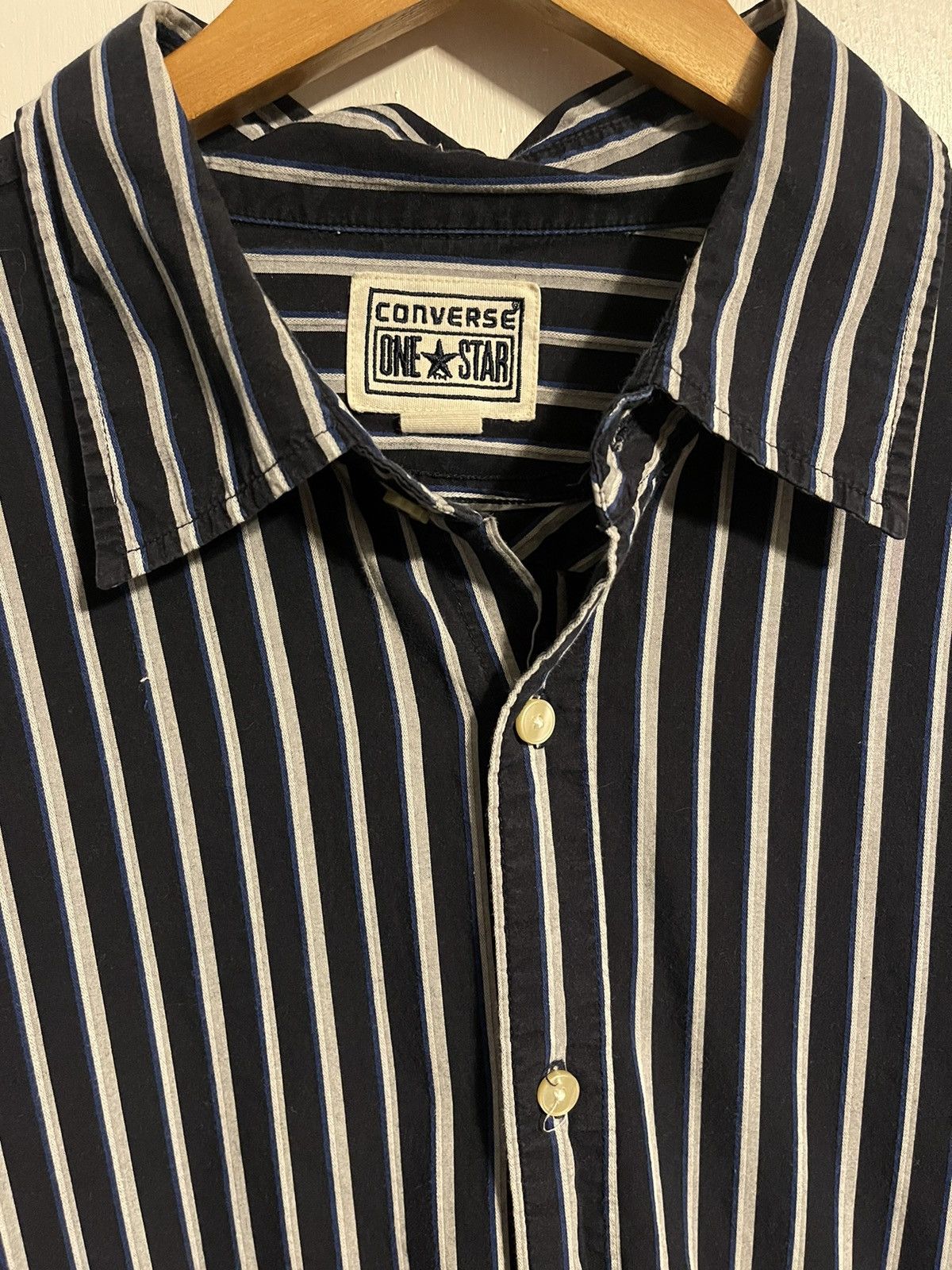 Converse Vintage Converse Striped Shirt Size US XL / EU 56 / 4 - 3 Thumbnail