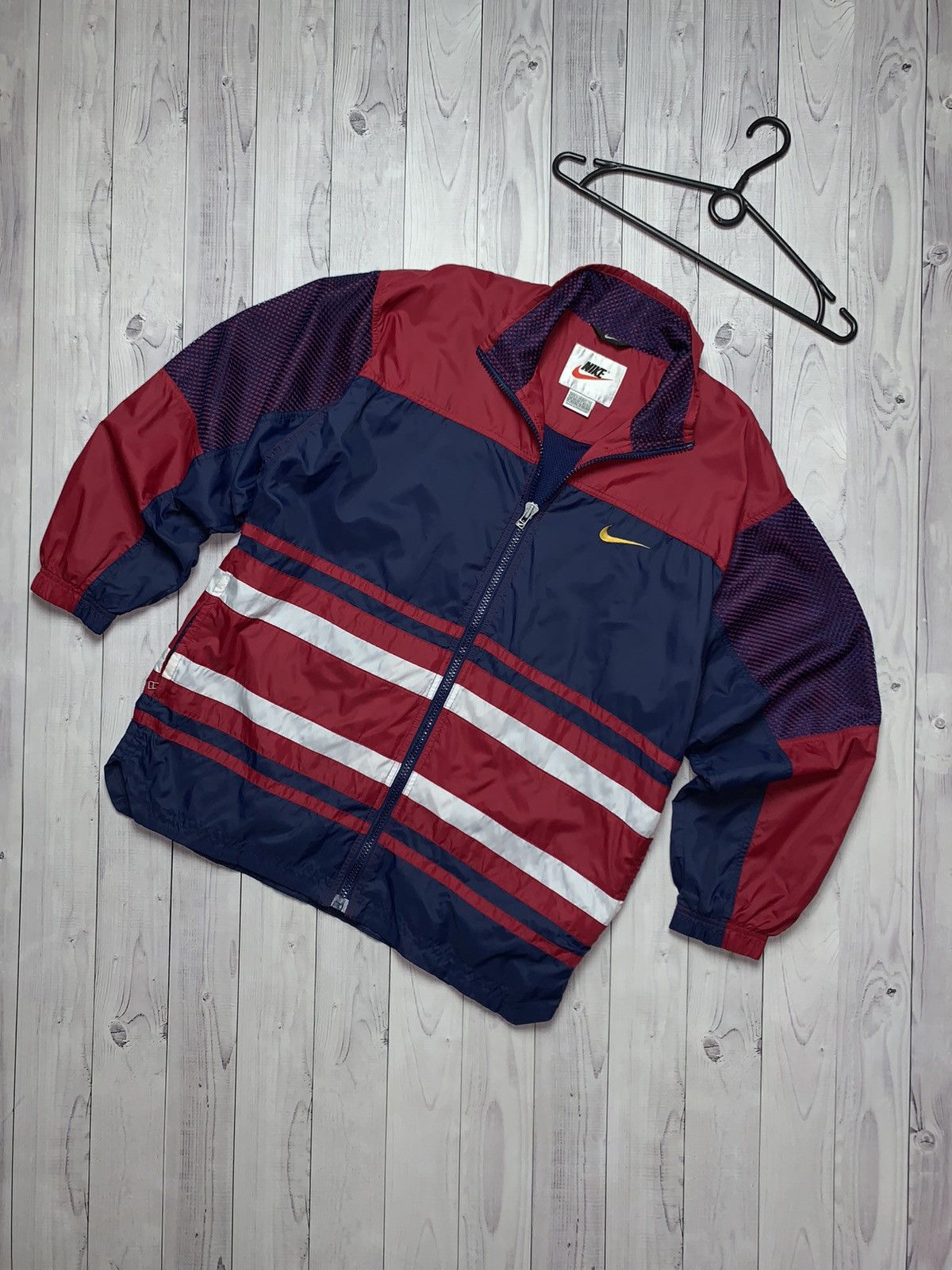 Nike × Vintage Vintage Nike Track jacket big logo M swoosh size M Size US M / EU 48-50 / 2 - 3 Thumbnail
