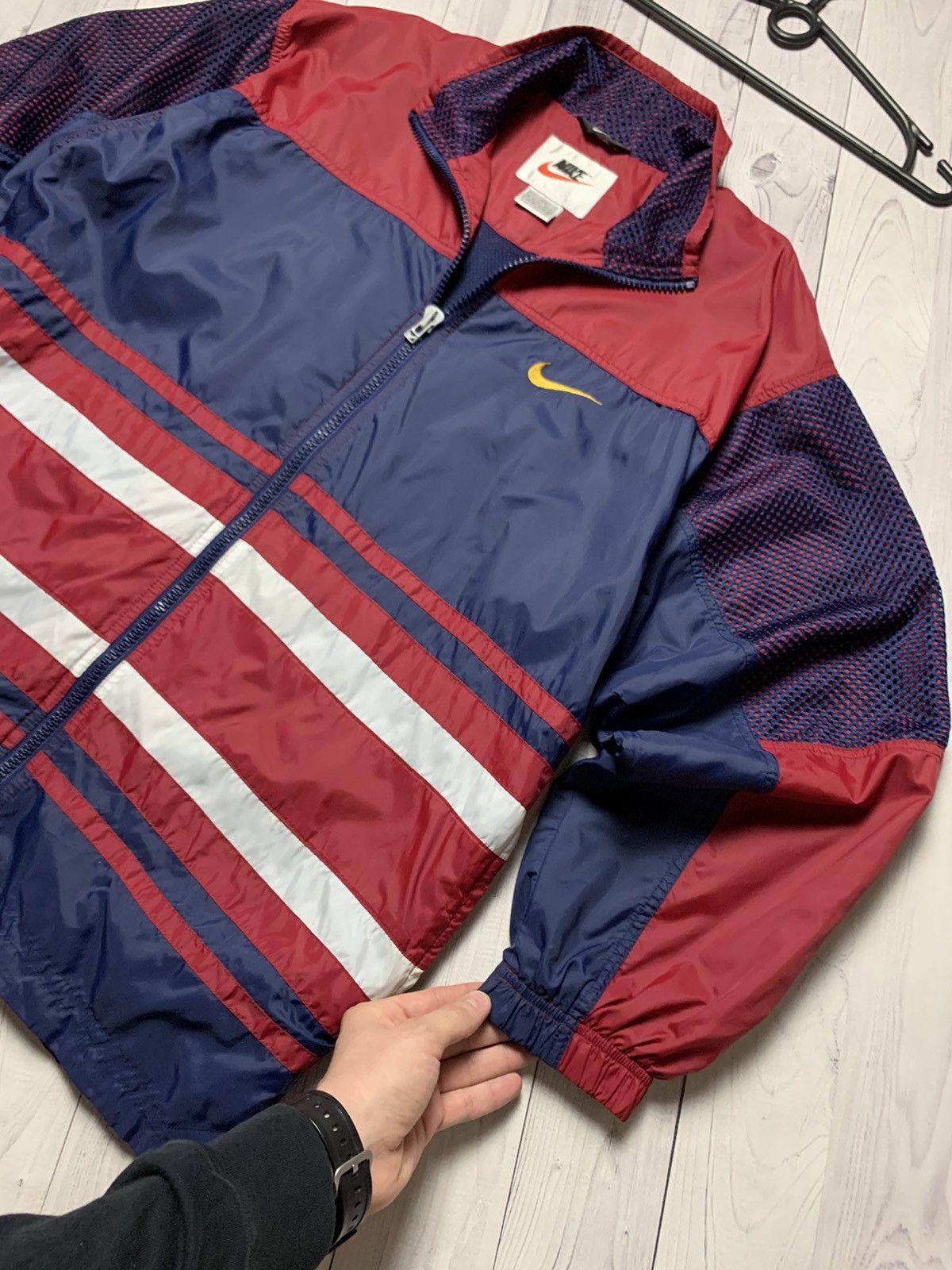 Nike × Vintage Vintage Nike Track jacket big logo M swoosh size M Size US M / EU 48-50 / 2 - 4 Thumbnail