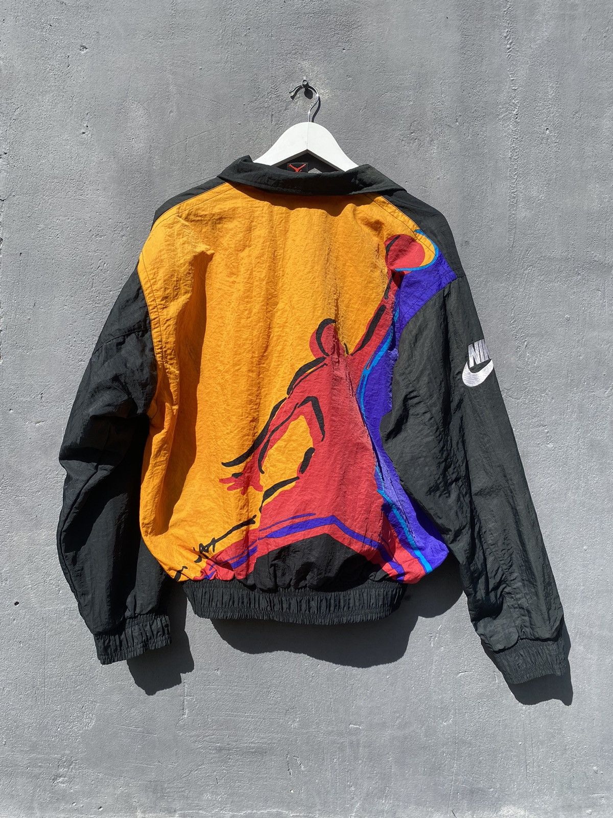 Jordan Brand Nike Vintage RARE Vintage 90s Nike JORDAN Aqua 8 Track Nylon Jacket Grailed