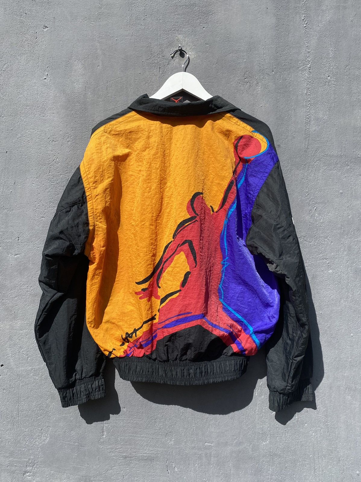 Jordan Brand Nike Vintage RARE Vintage 90s Nike JORDAN Aqua 8 Track Nylon Jacket Grailed