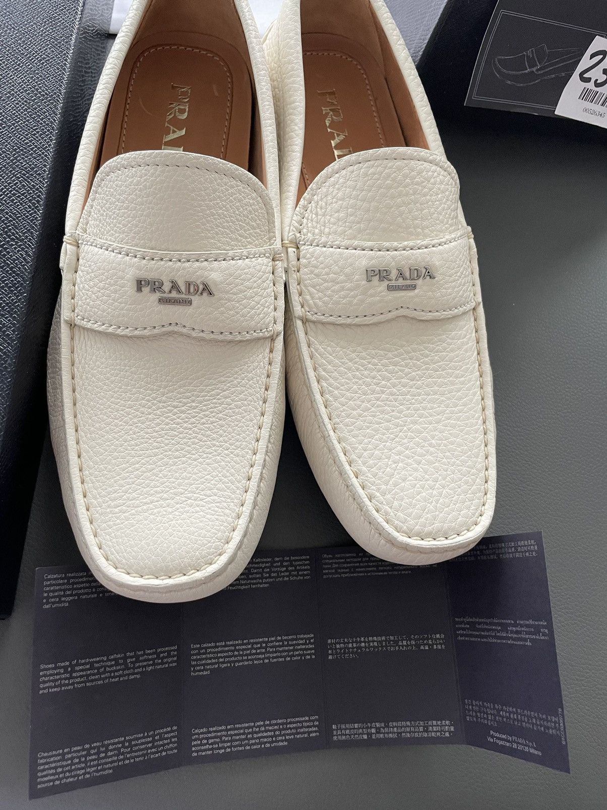 Prada Rare Limited Edition Iconic Prada Logo Leather Loafer Shoes Size US 8 / EU 41 - 11 Thumbnail