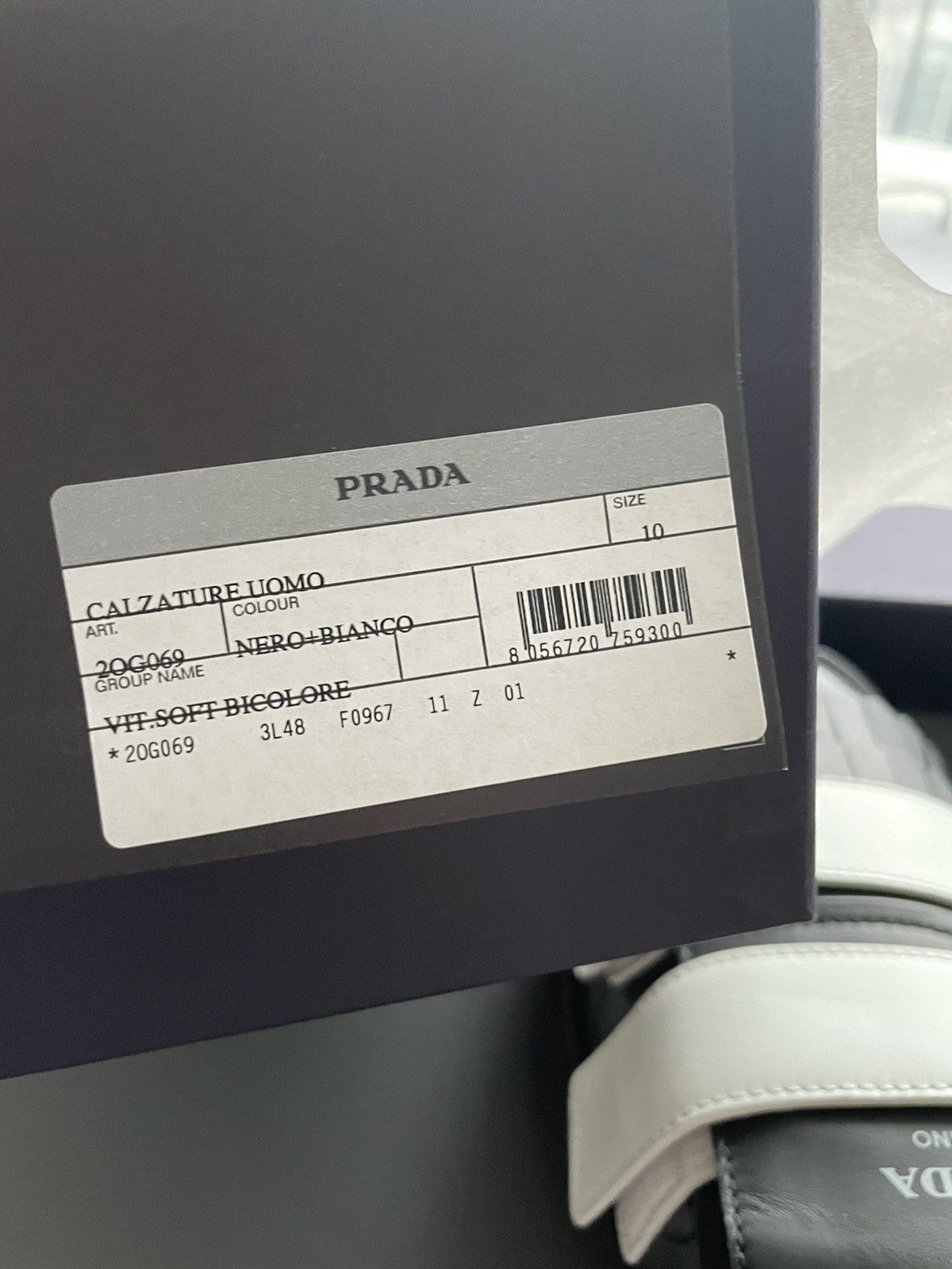 Prada BrandNew Limited Edition Runway Prada Logo Leather Sneakers Size US 10 / EU 43 - 13 Thumbnail