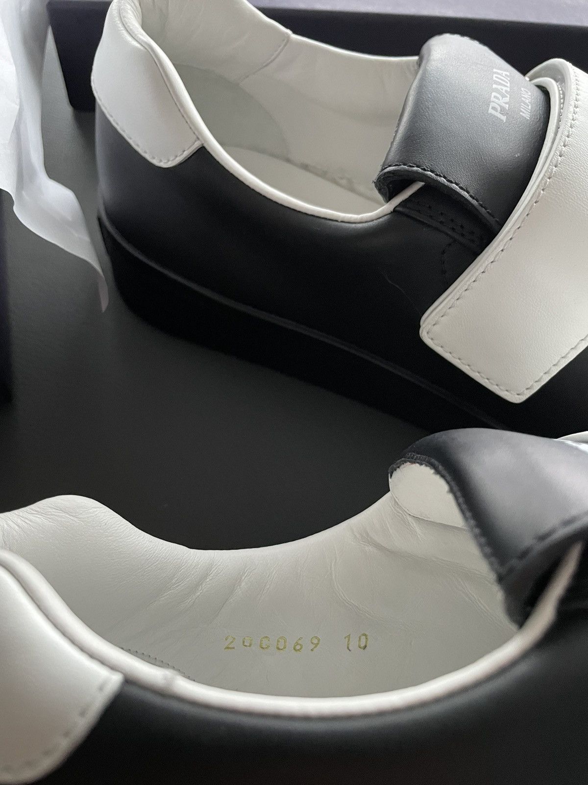 Prada BrandNew Limited Edition Runway Prada Logo Leather Sneakers Size US 10 / EU 43 - 22 Thumbnail